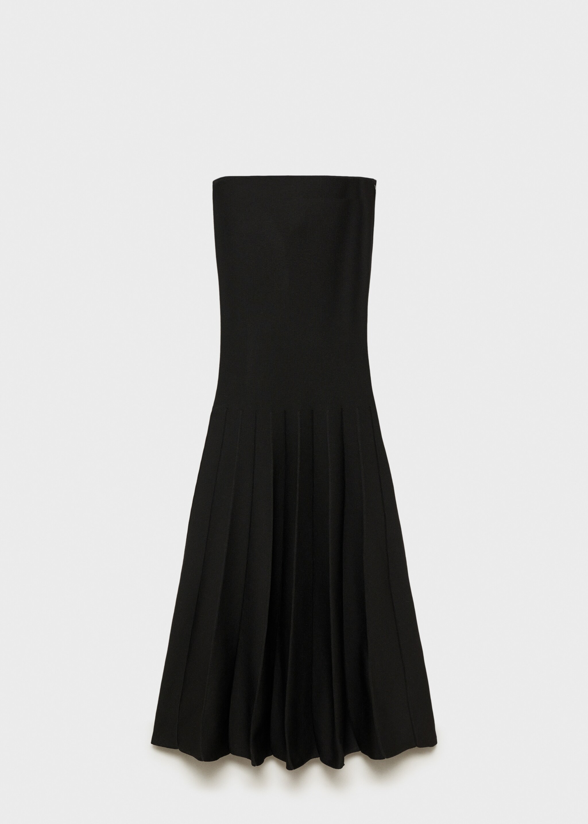 Strapless flared knitted dress - Article without model