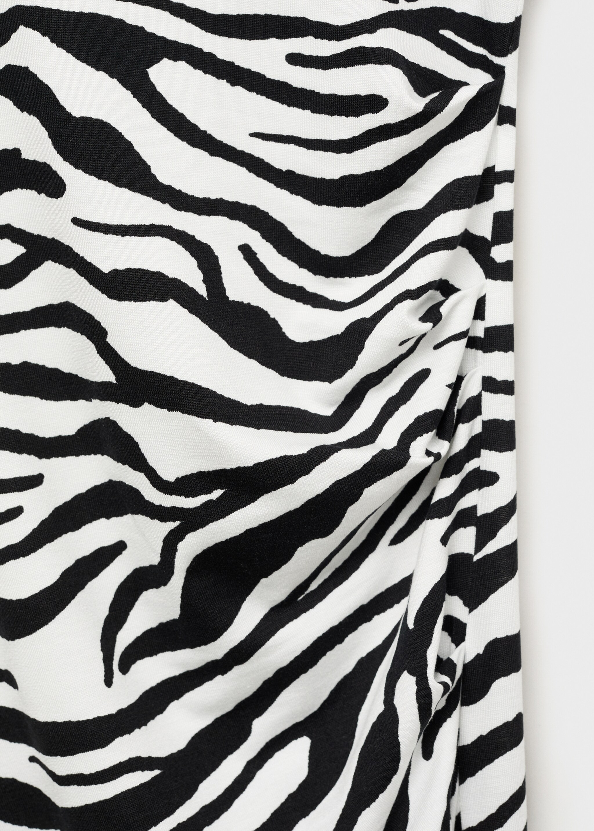 Zebra-print fitted midi-dress - Details of the article 0