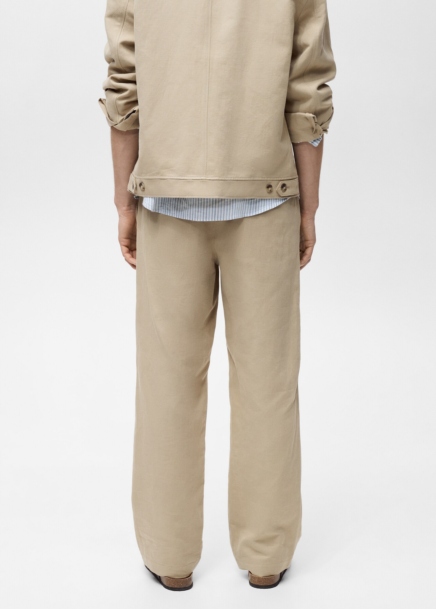 Regular-fit broek van een linnenblend - Achterkant van het artikel