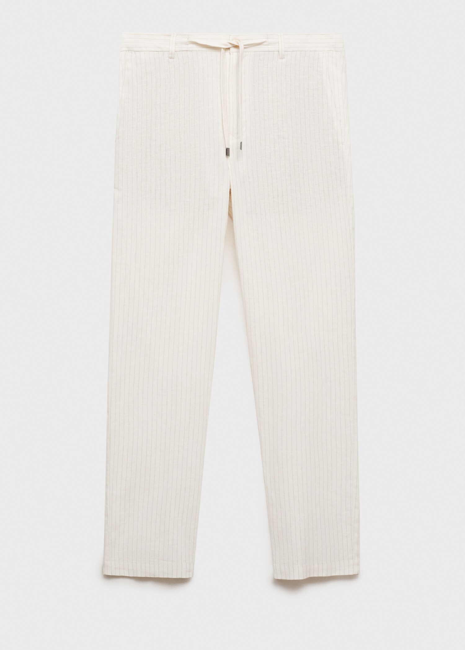 Pantalon lin fines rayures - Article sans modèle