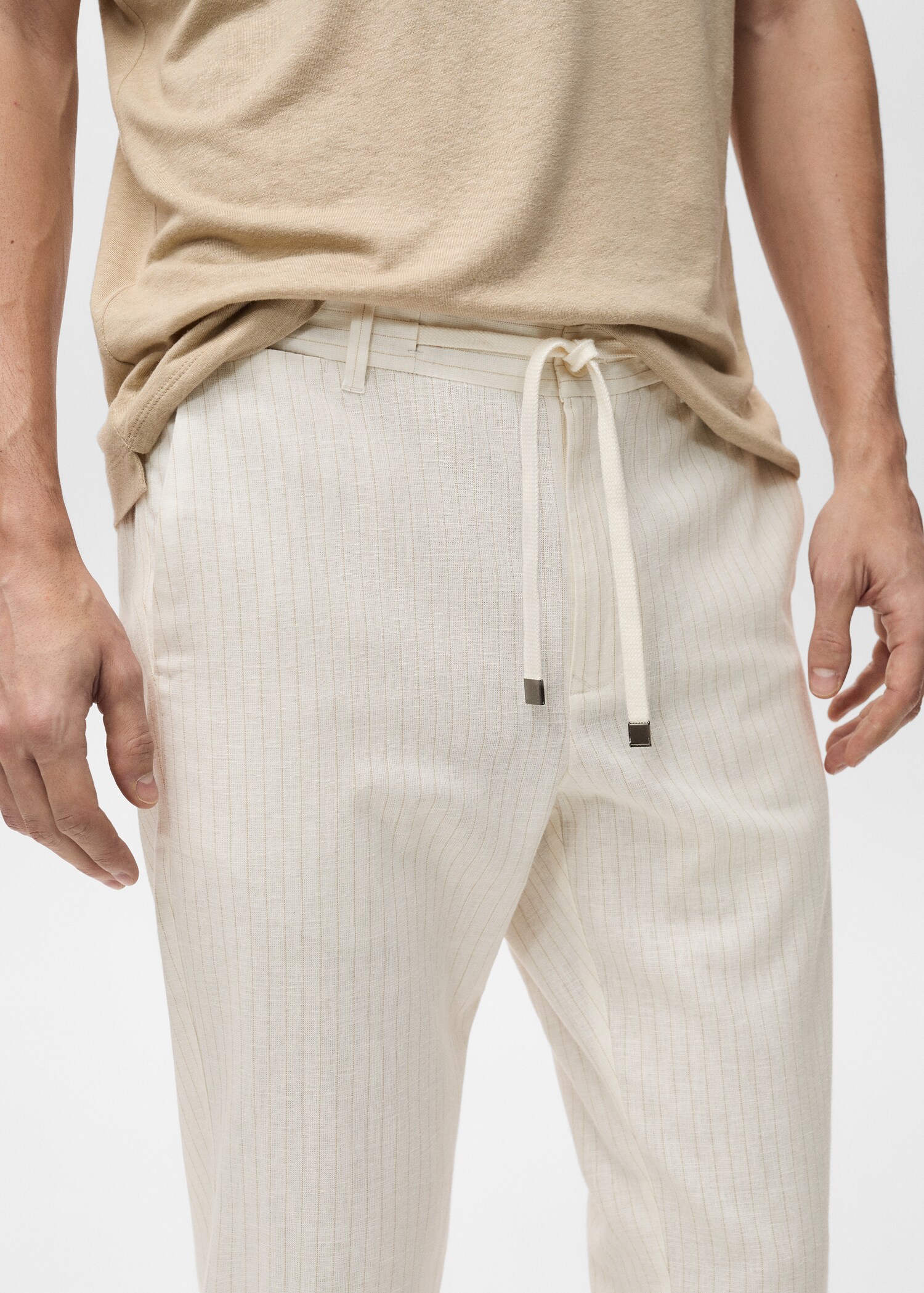 Pantalon lin fines rayures - Détail de l'article 1