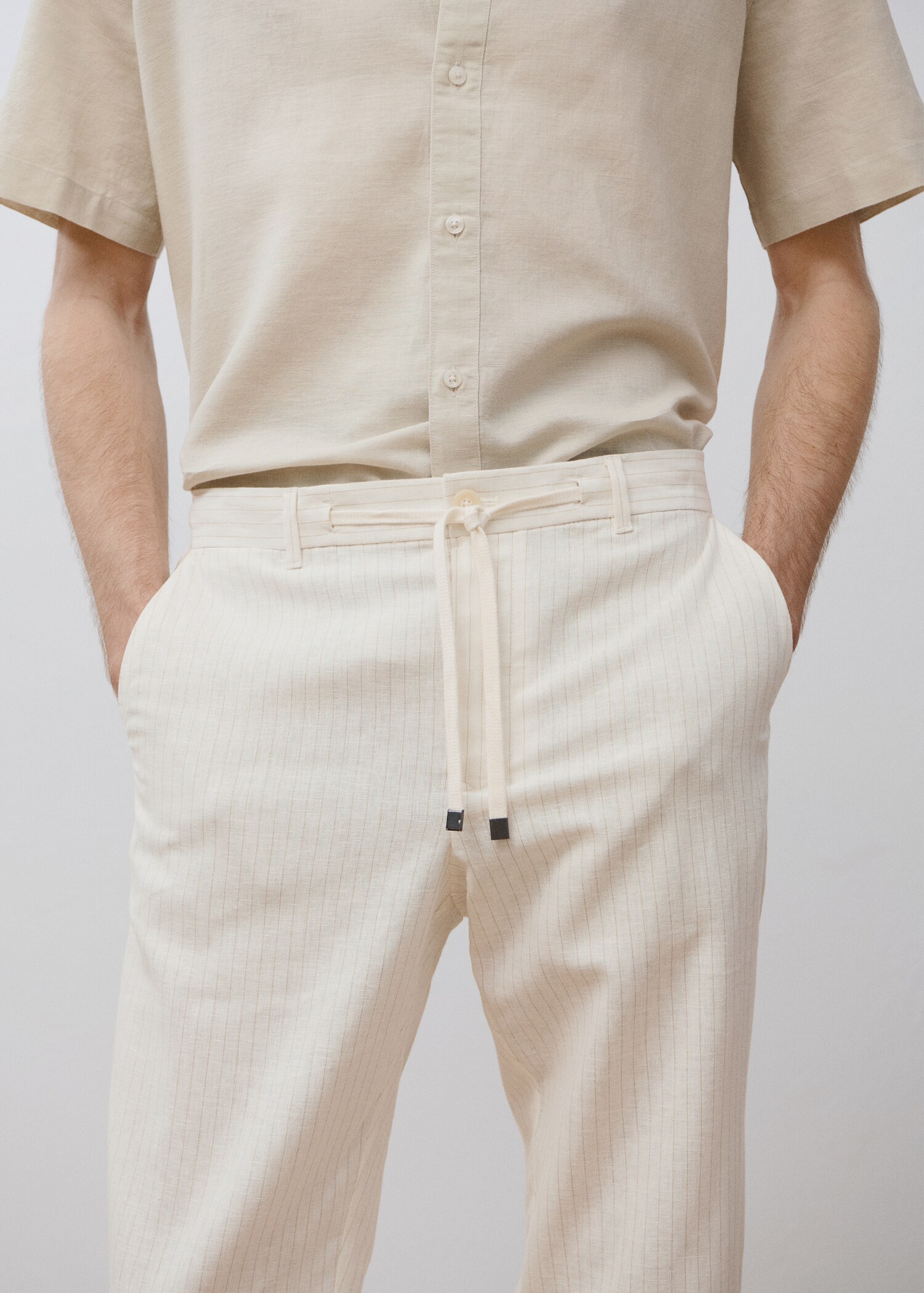 Pantalon lin fines rayures - Détail de l'article 9
