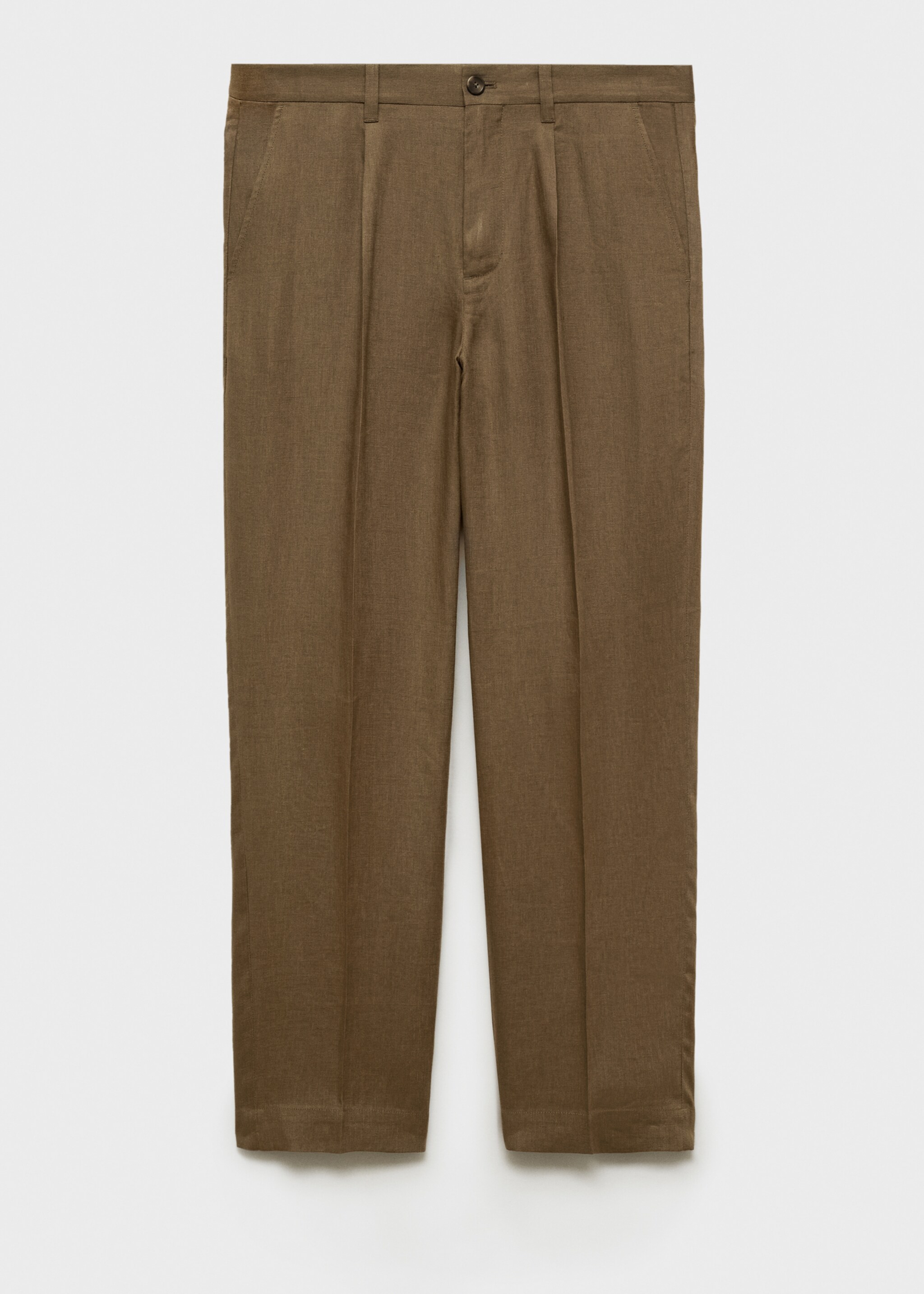 100% linen pleated trousers - Article without model