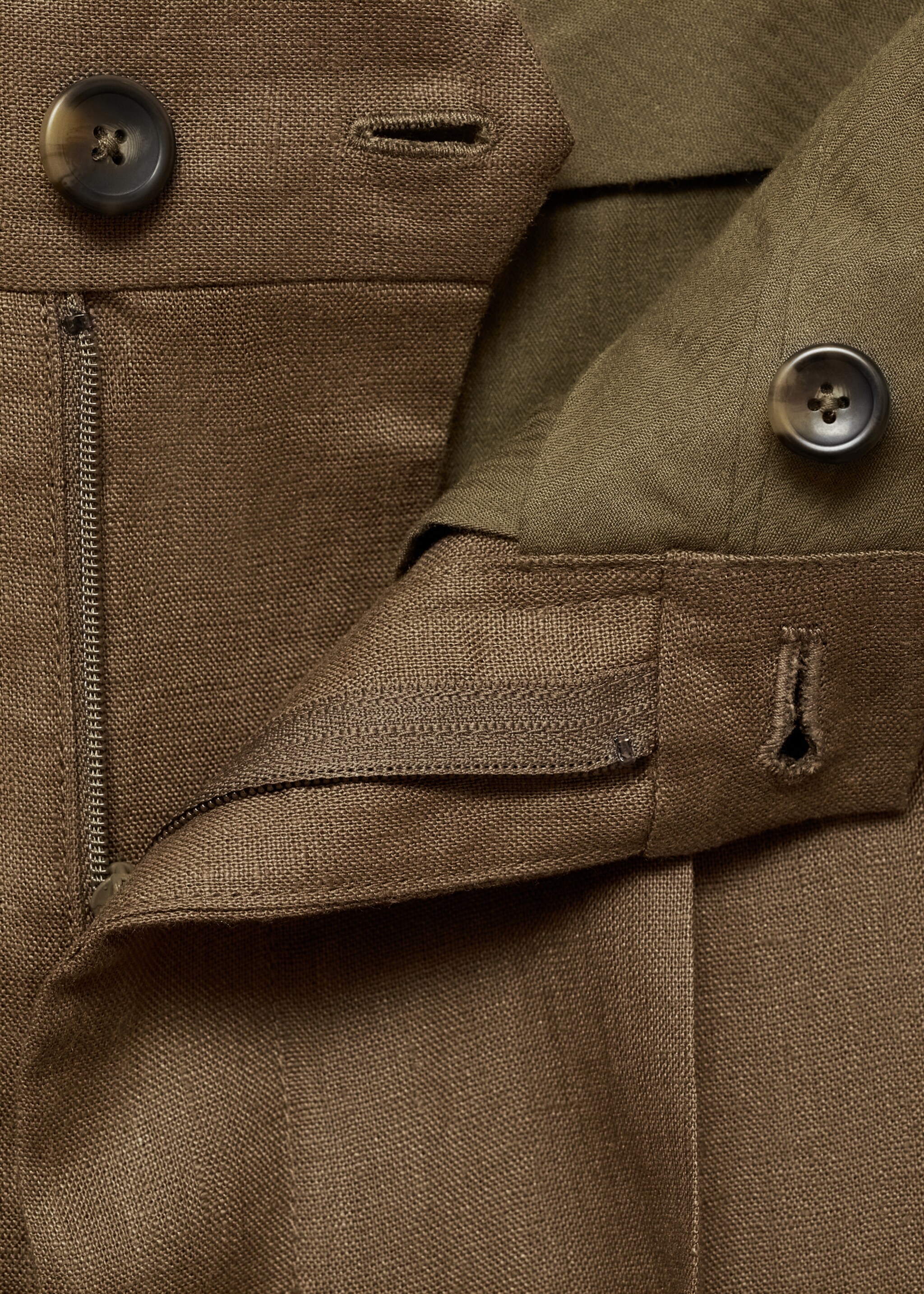 100% linen pleated trousers - Details of the article 8