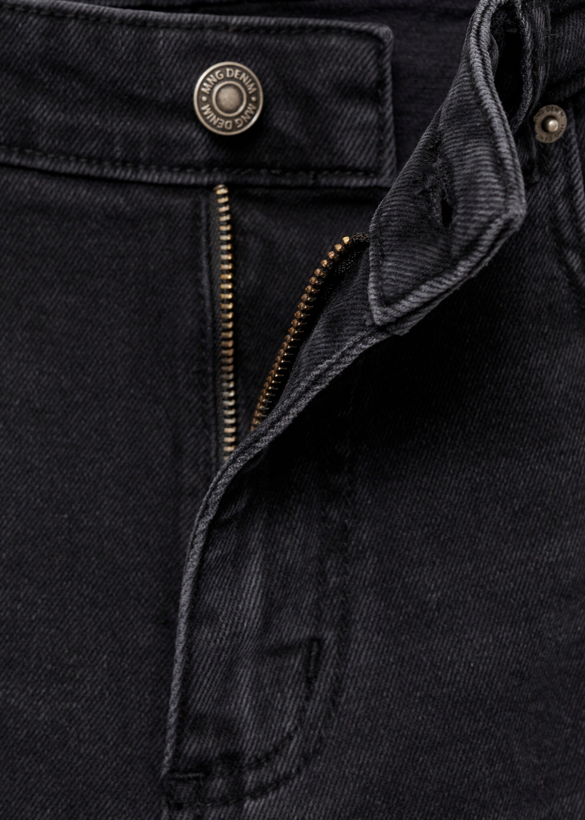 Slim-fit denim bermuda shorts - Details of the article 0