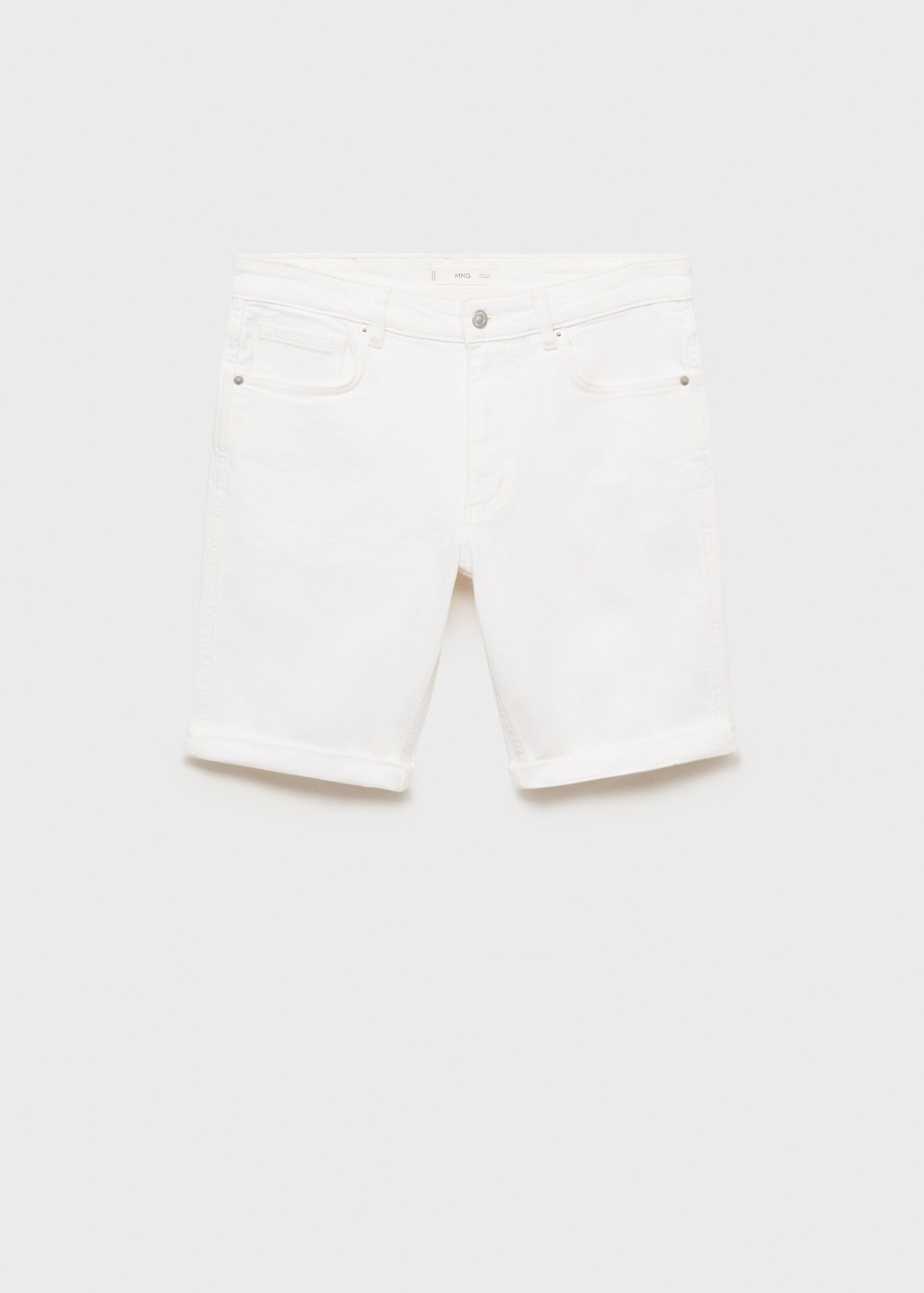 Slim-fit denim bermuda shorts - Article without model