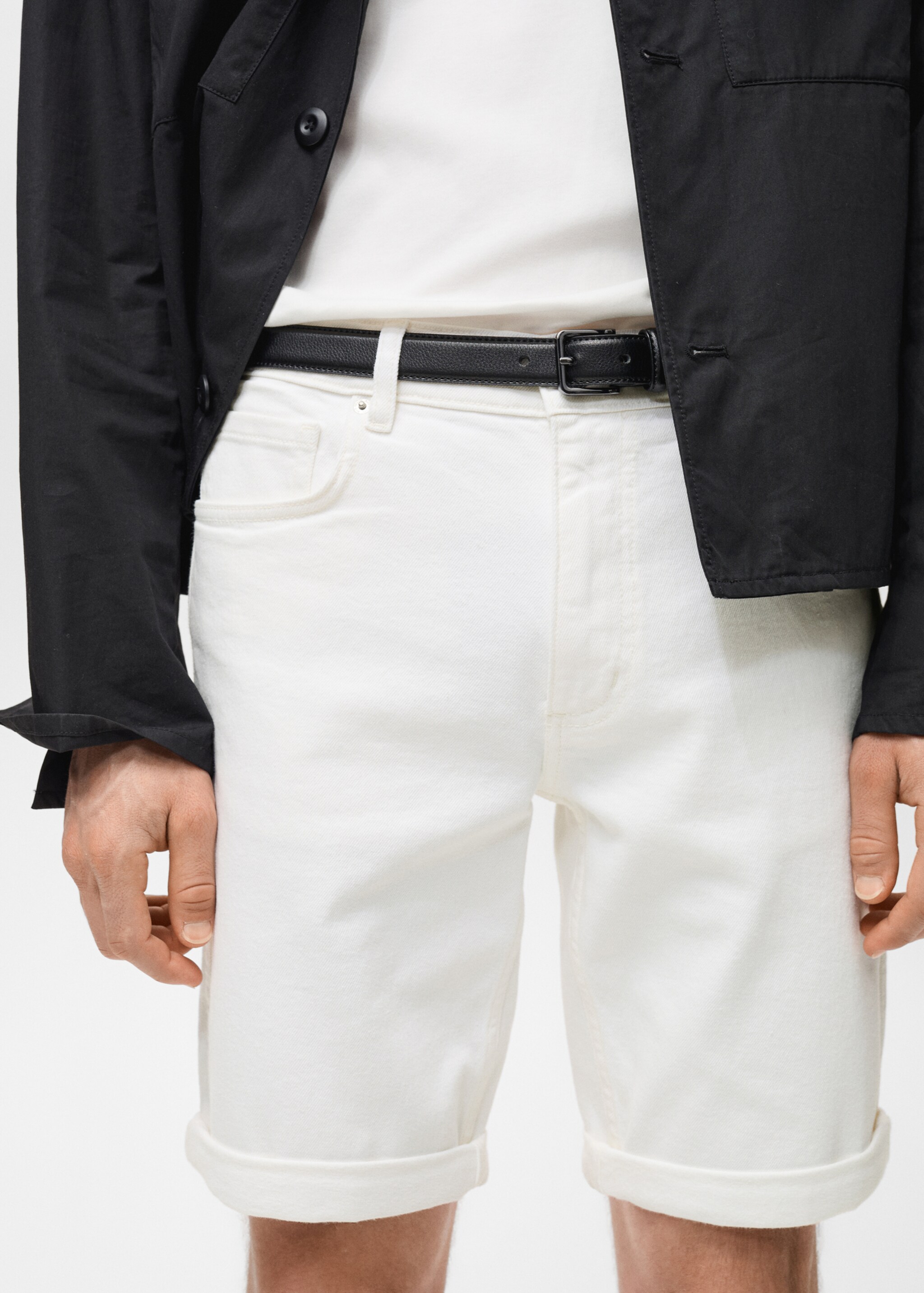 Calções de ganga slim fit - Pormenor do artigo 1