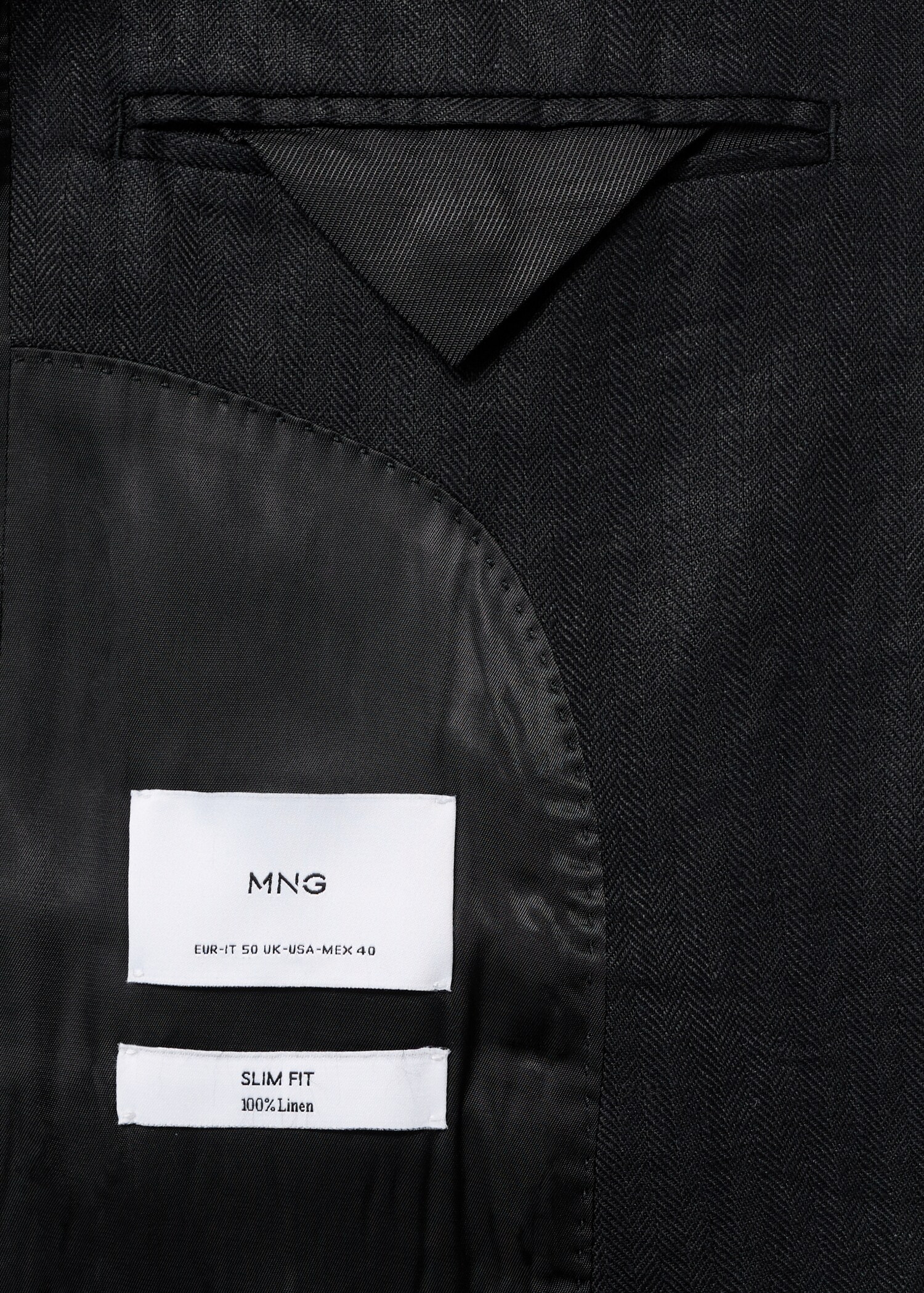 Amalfi 100% linen slim-fit suit jacket - Details of the article 0