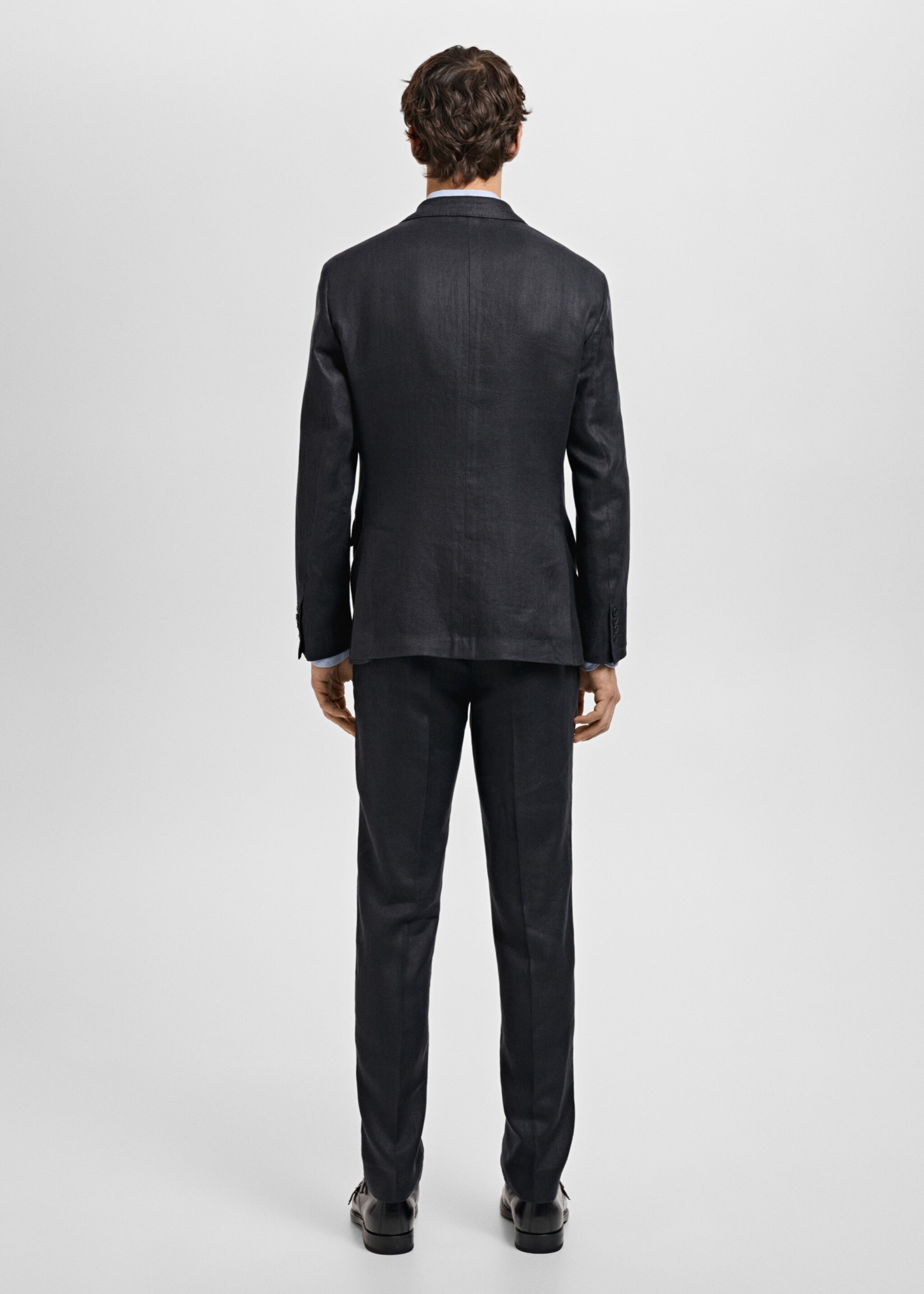 Amalfi 100% linen slim-fit suit jacket - Reverse of the article