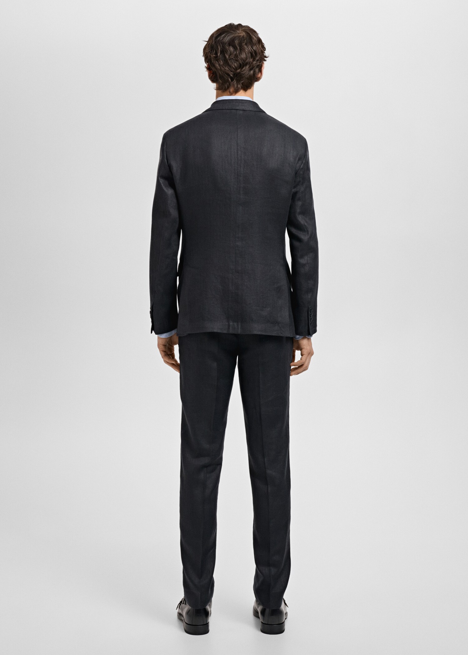 Amalfi 100% linen slim-fit suit jacket - Reverse of the article