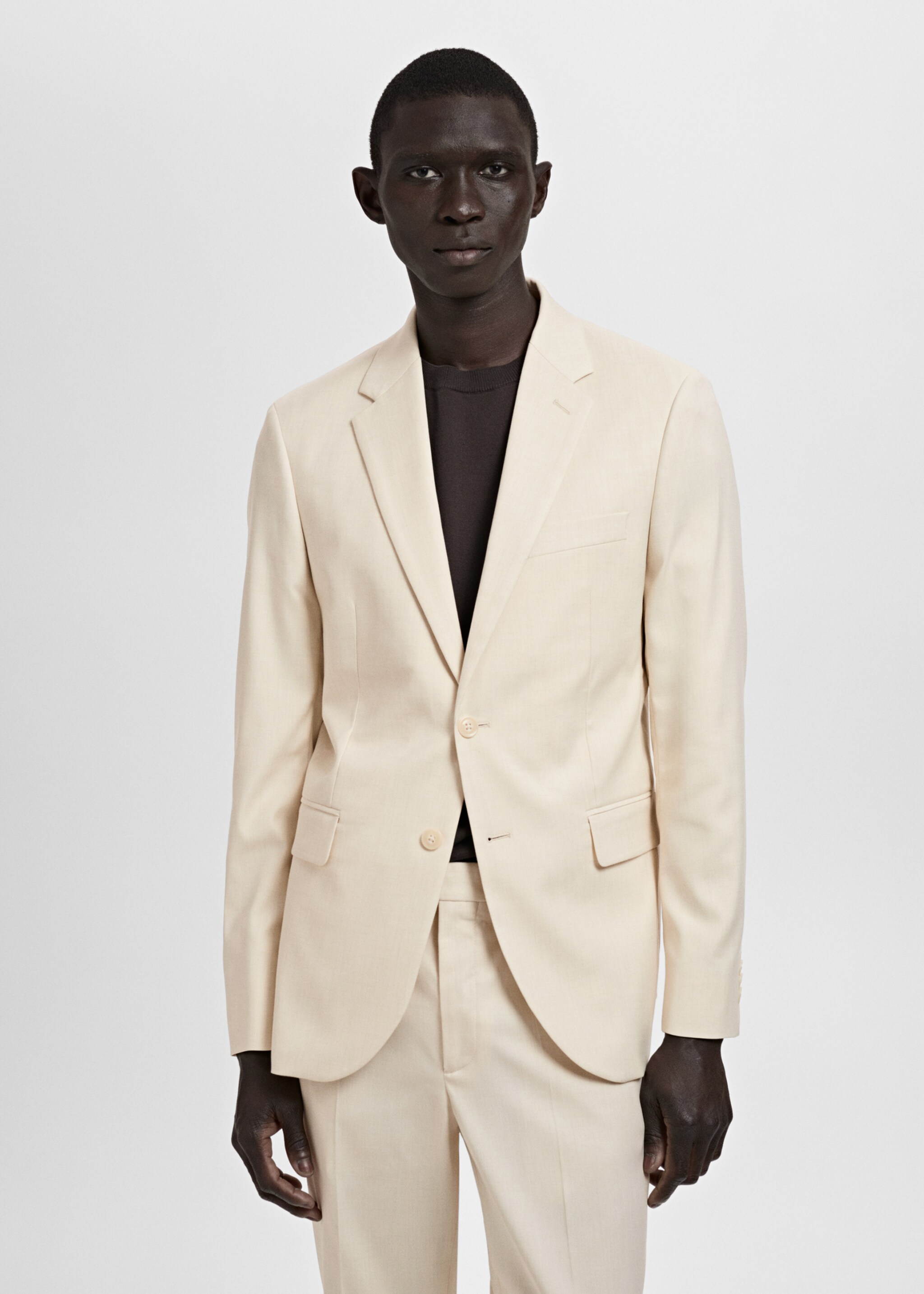 Milan slim-fit suit jacket - Medium plane