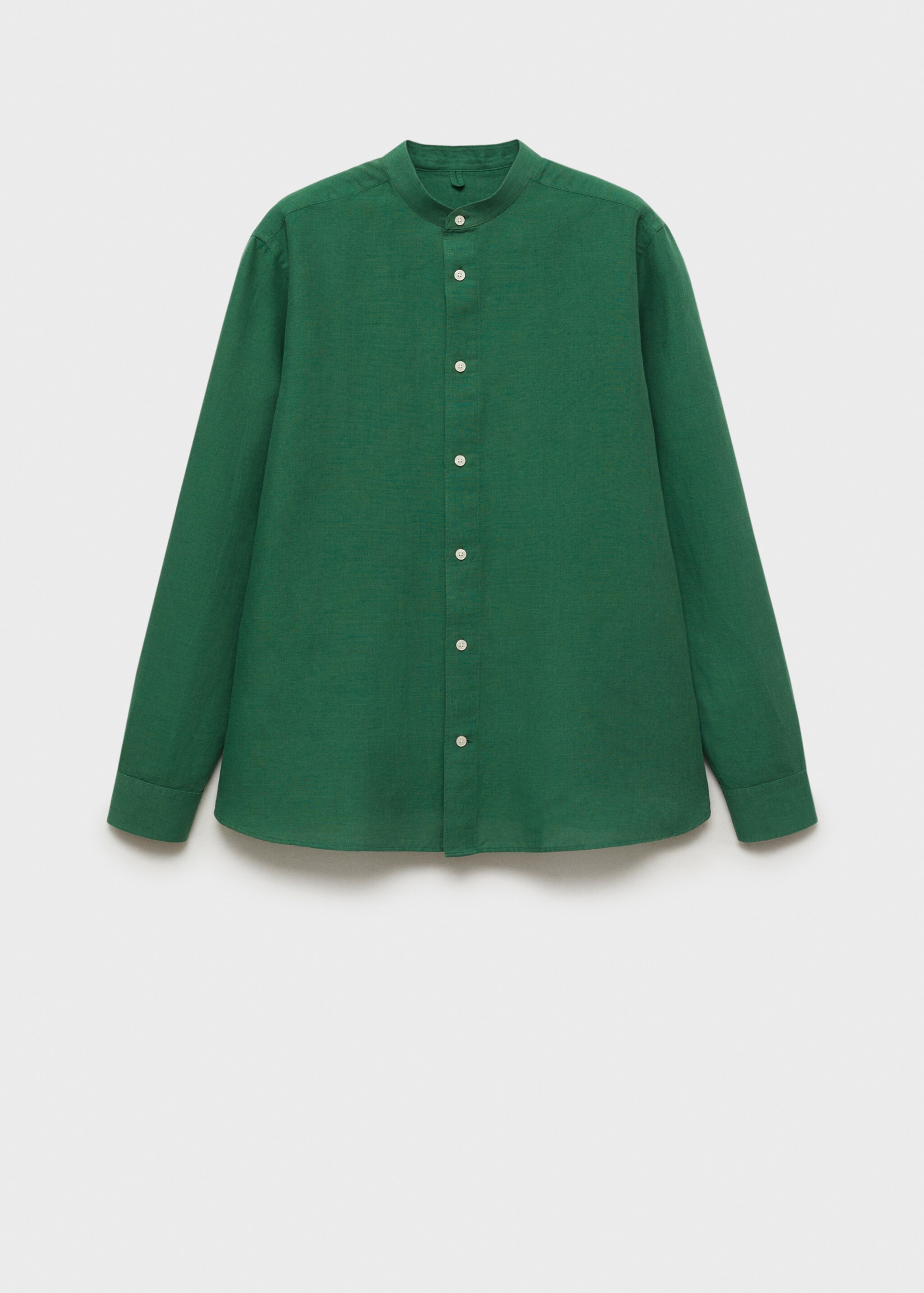 Mao collar linen shirt - Article without model