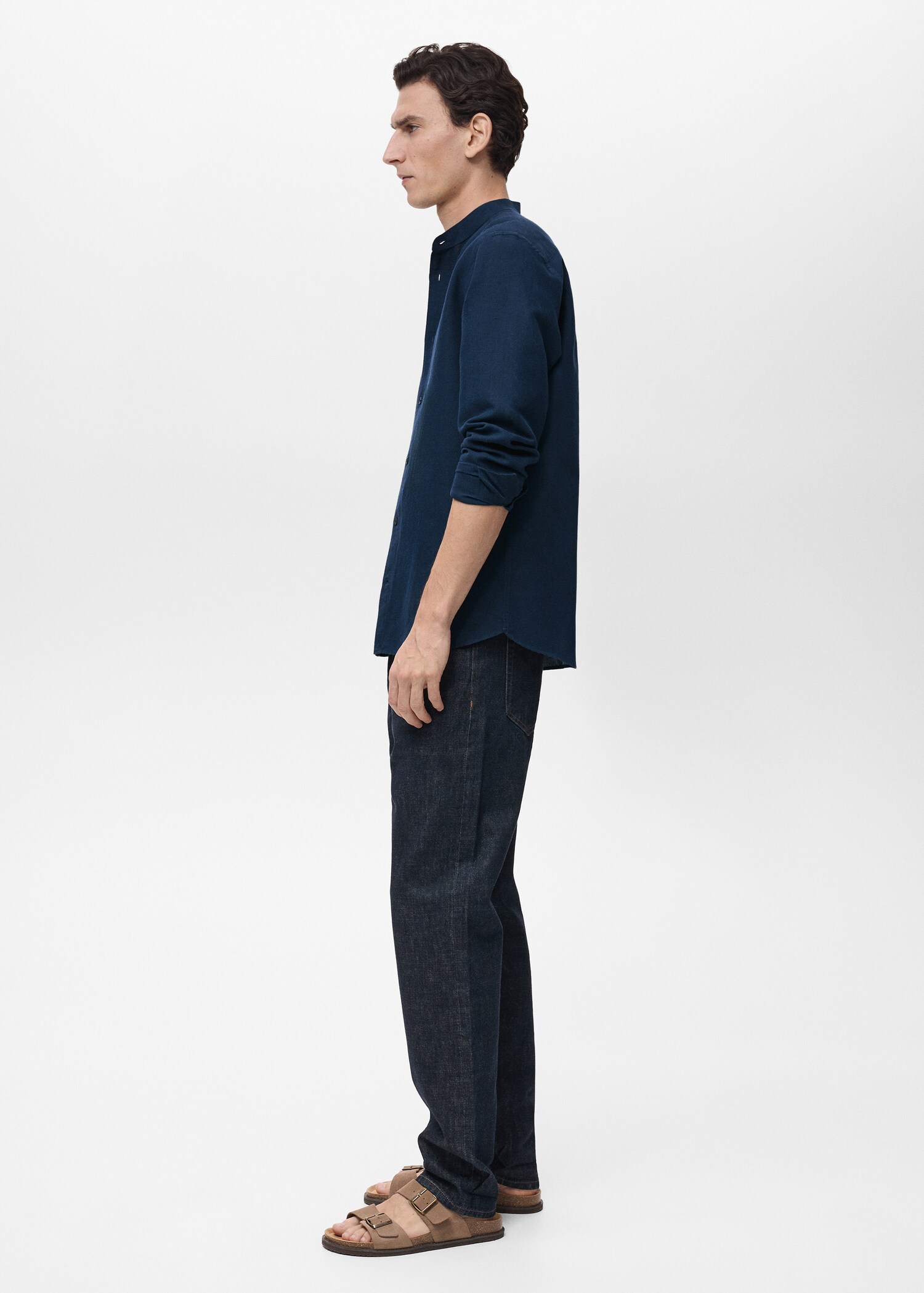 Mao collar linen shirt - Details of the article 2