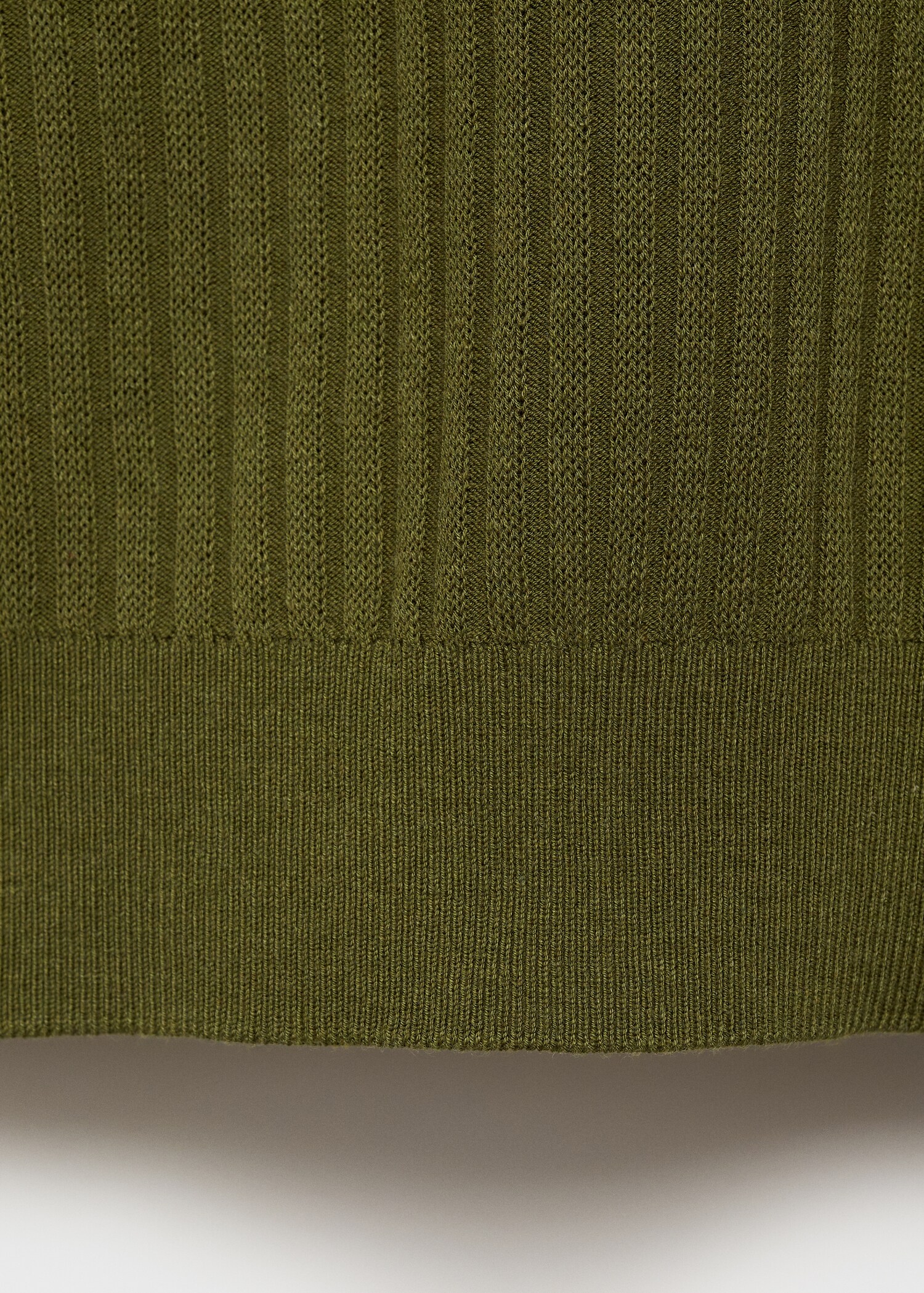 Rib-knit cotton-blend polo shirt - Details of the article 0