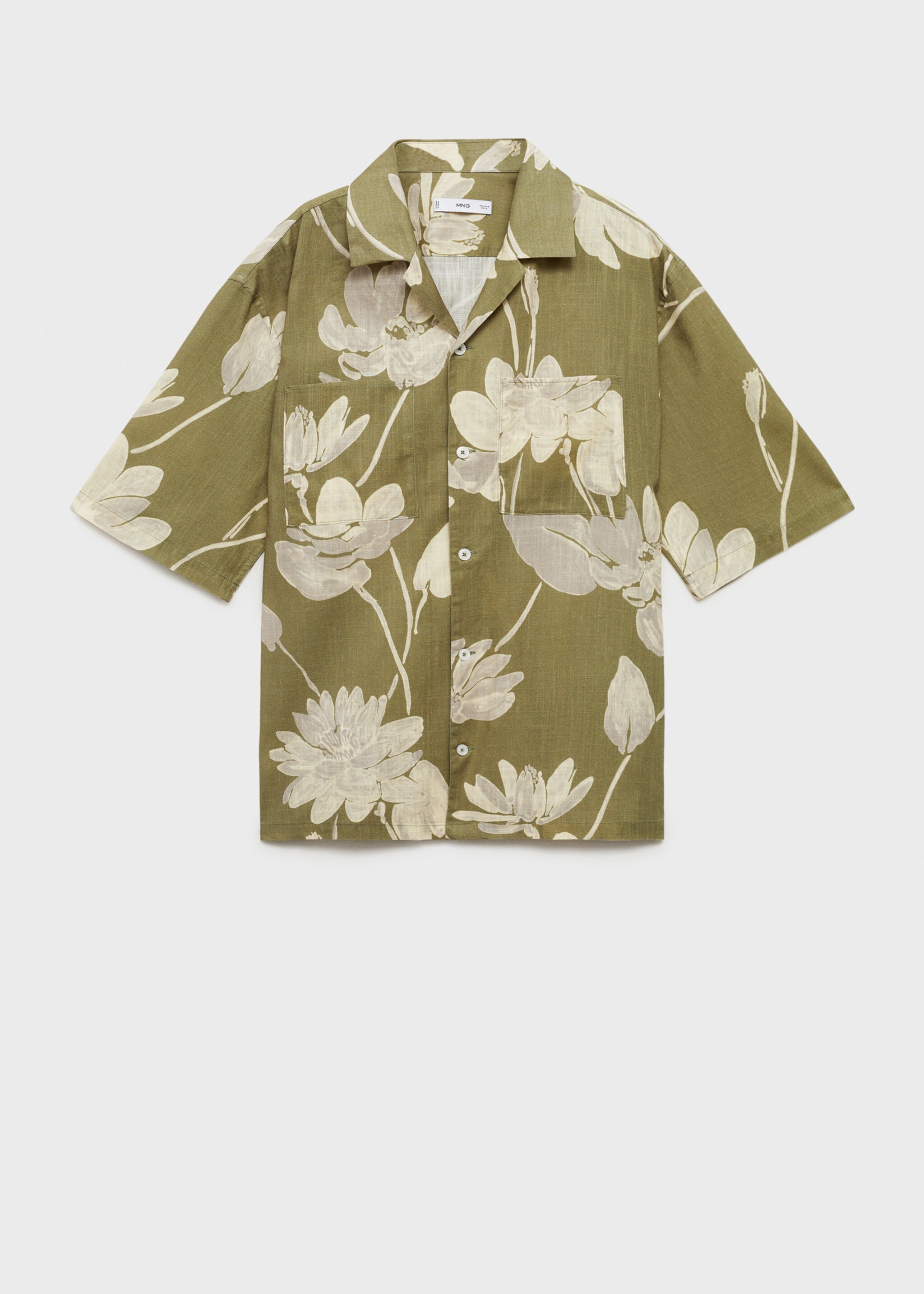 Floral-print cotton shirt - Article without model