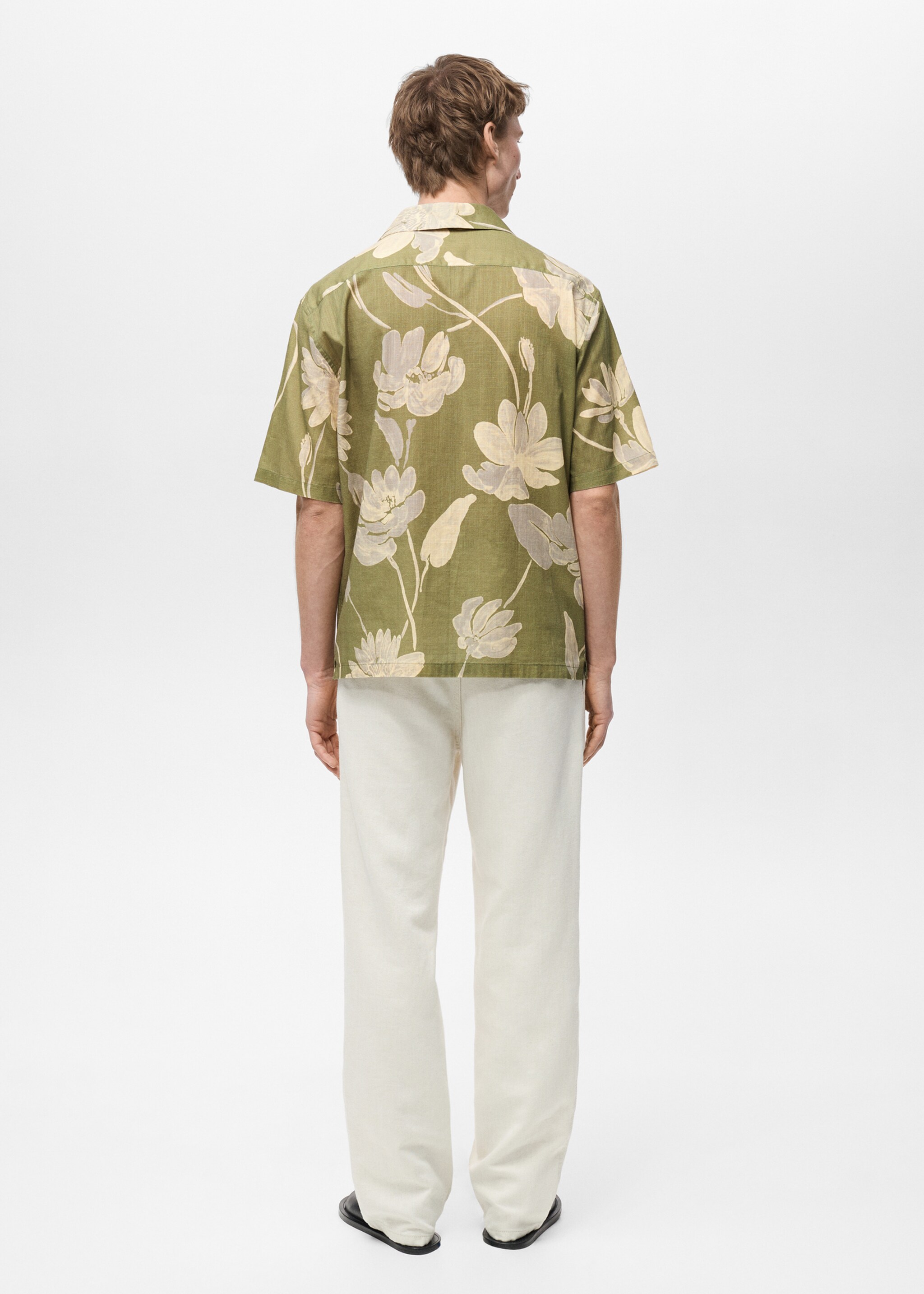 Floral-print cotton shirt - Reverse of the article