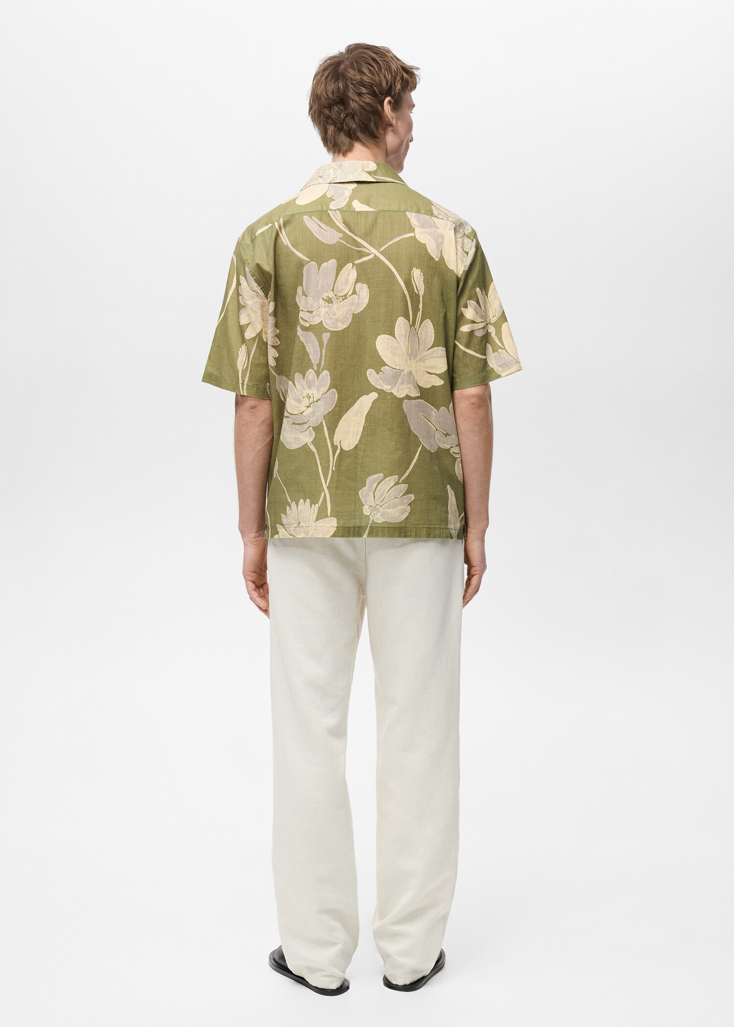 Floral-print cotton shirt - Reverse of the article