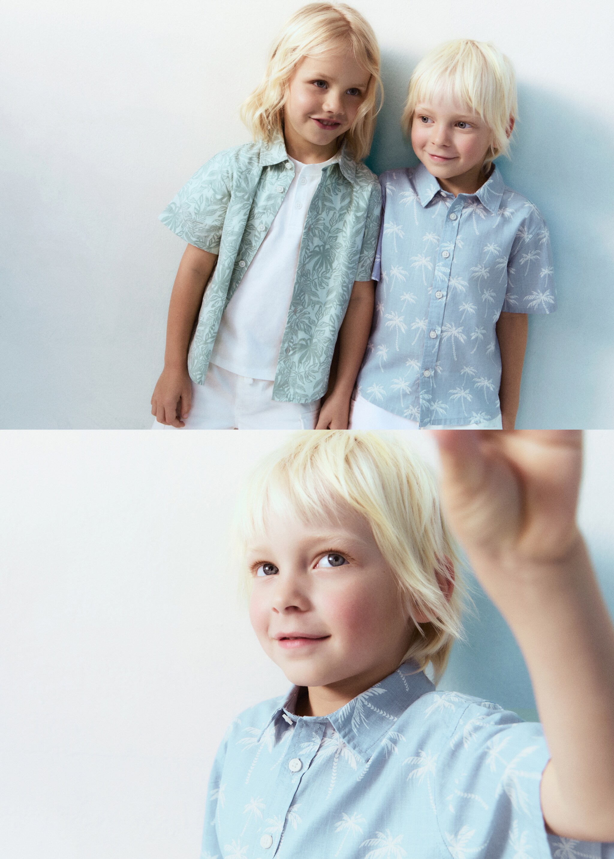 Palm print cotton shirt - Details of the article 5