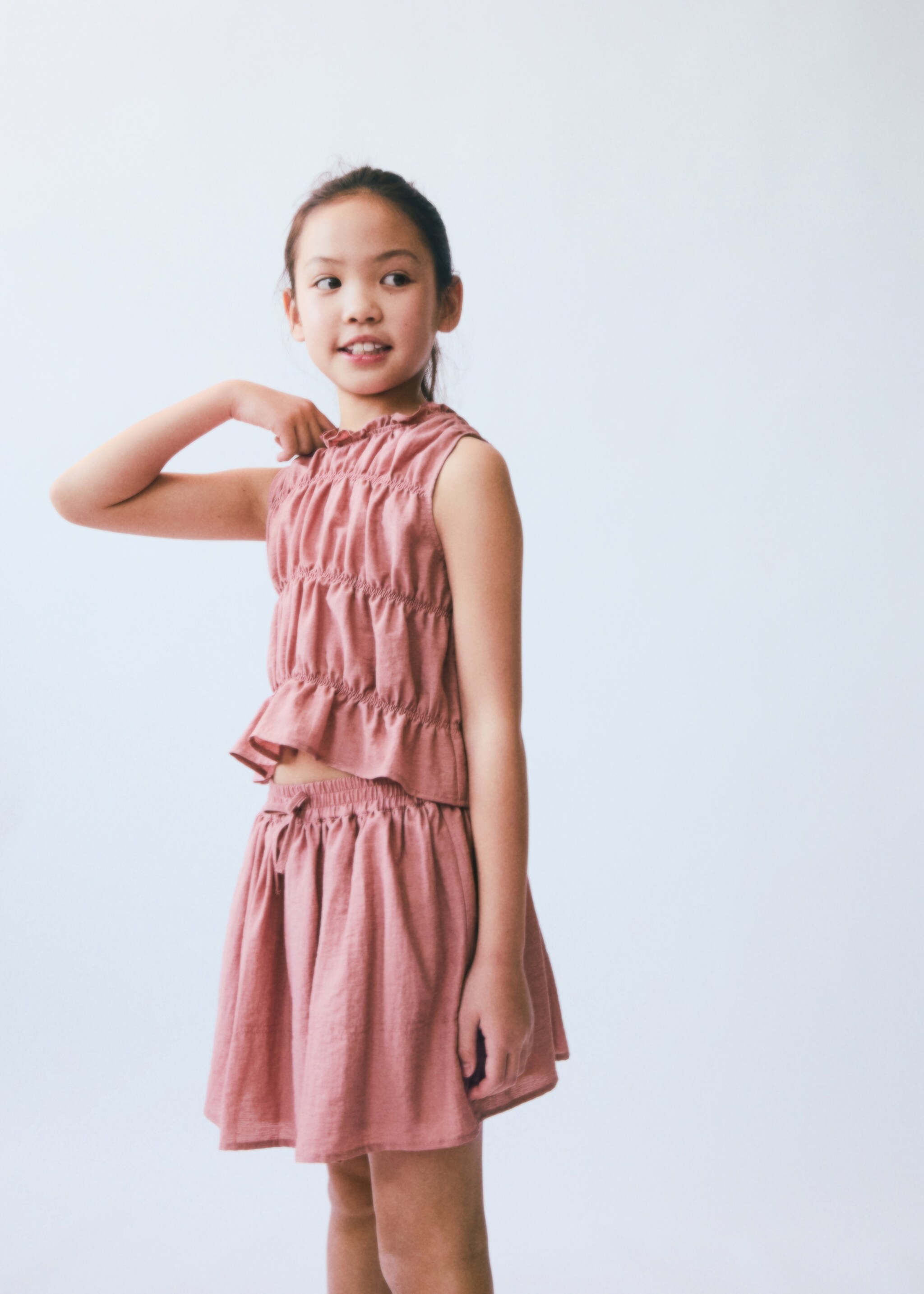 Linen skirt with elastic waist - Details of the article 5