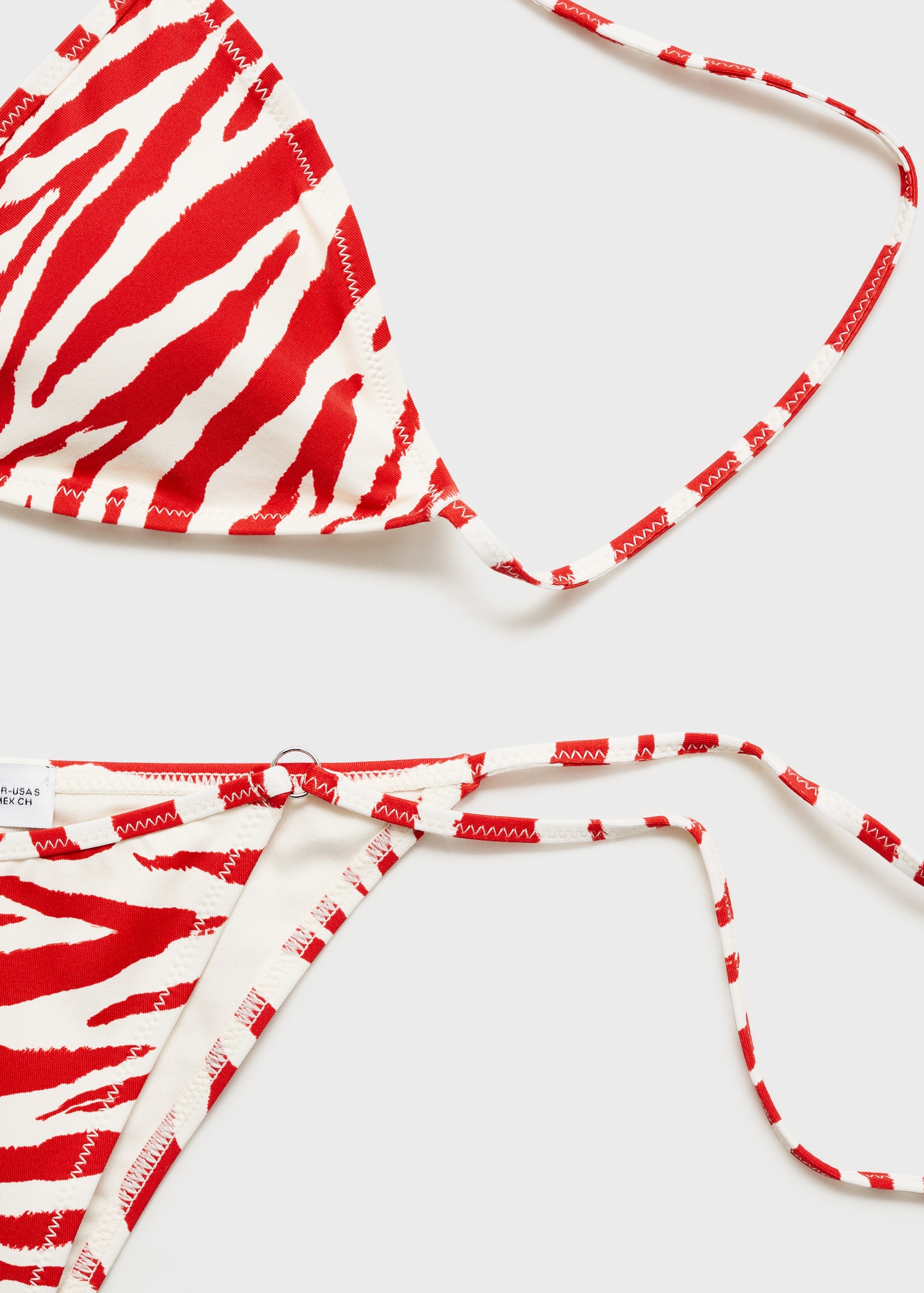 Zebra tie bikini bottom - Women | MANGO USA