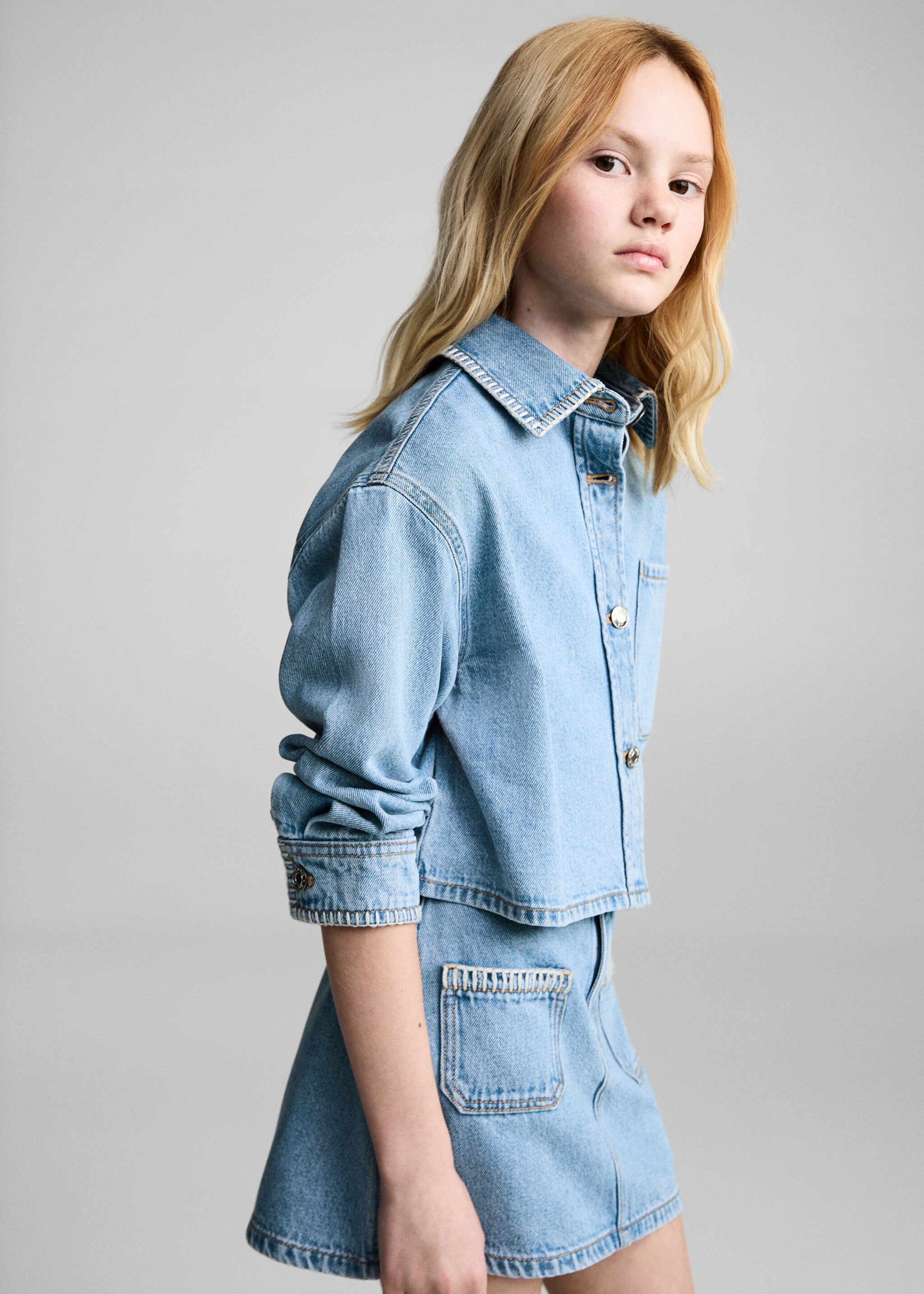 Cropped denim jacket - Medium plane