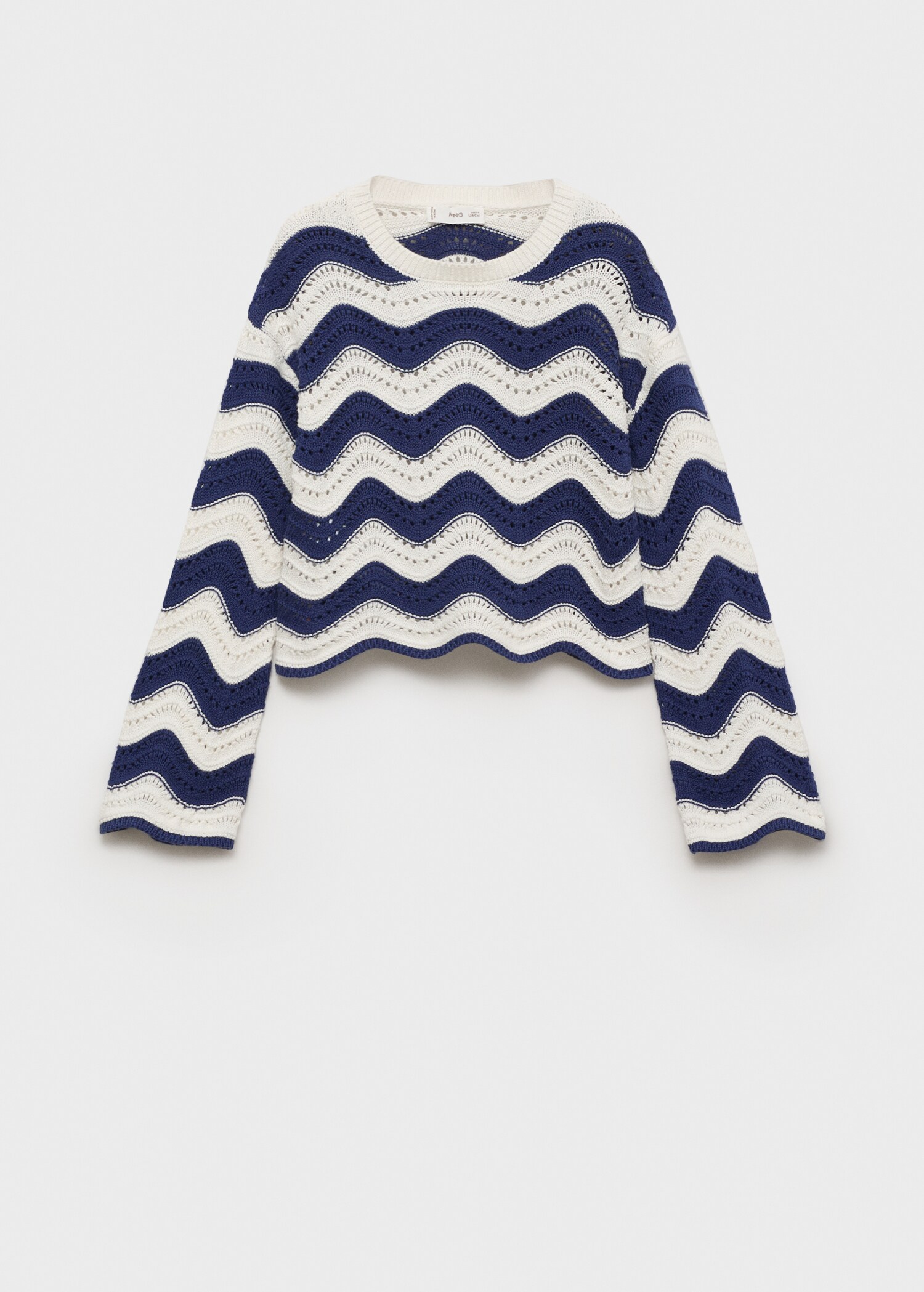 Zig-zag openwork knitted sweater - Article without model