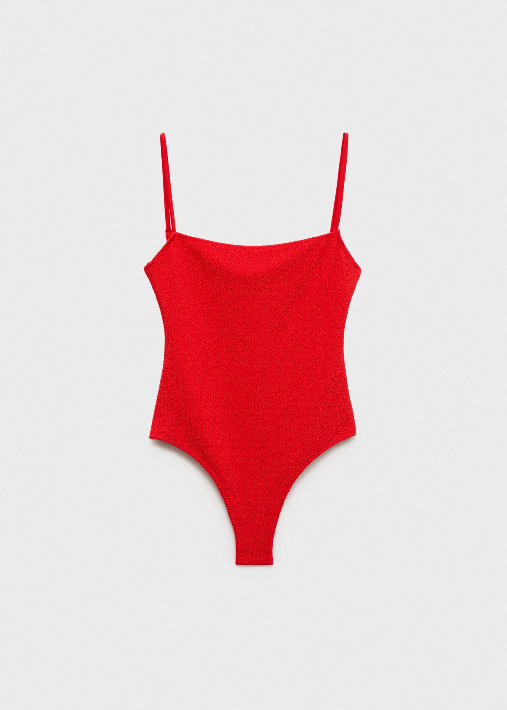 Ribbed knit straps swimsuit - Article without model