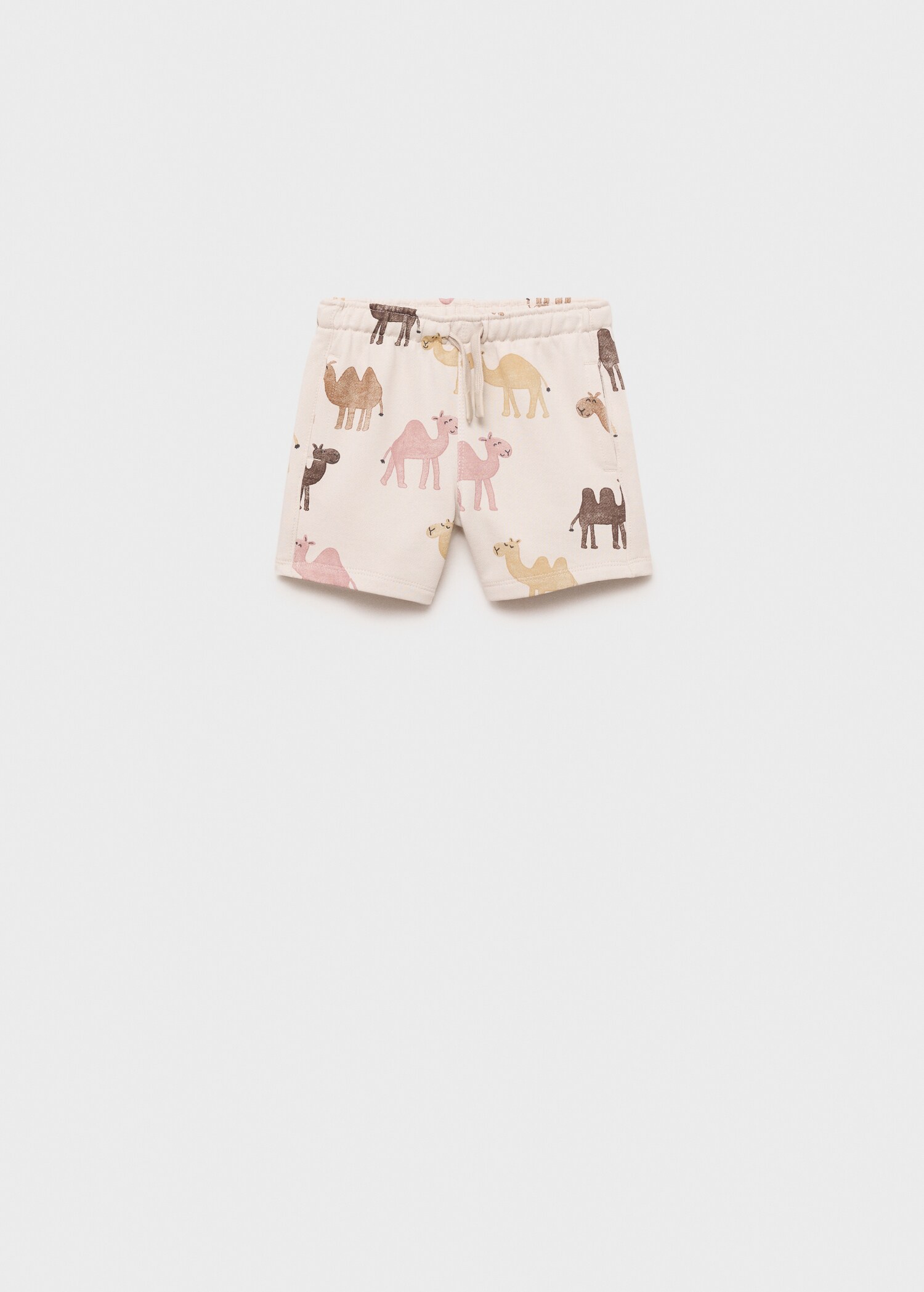 Camel-print bermuda shorts - Article without model