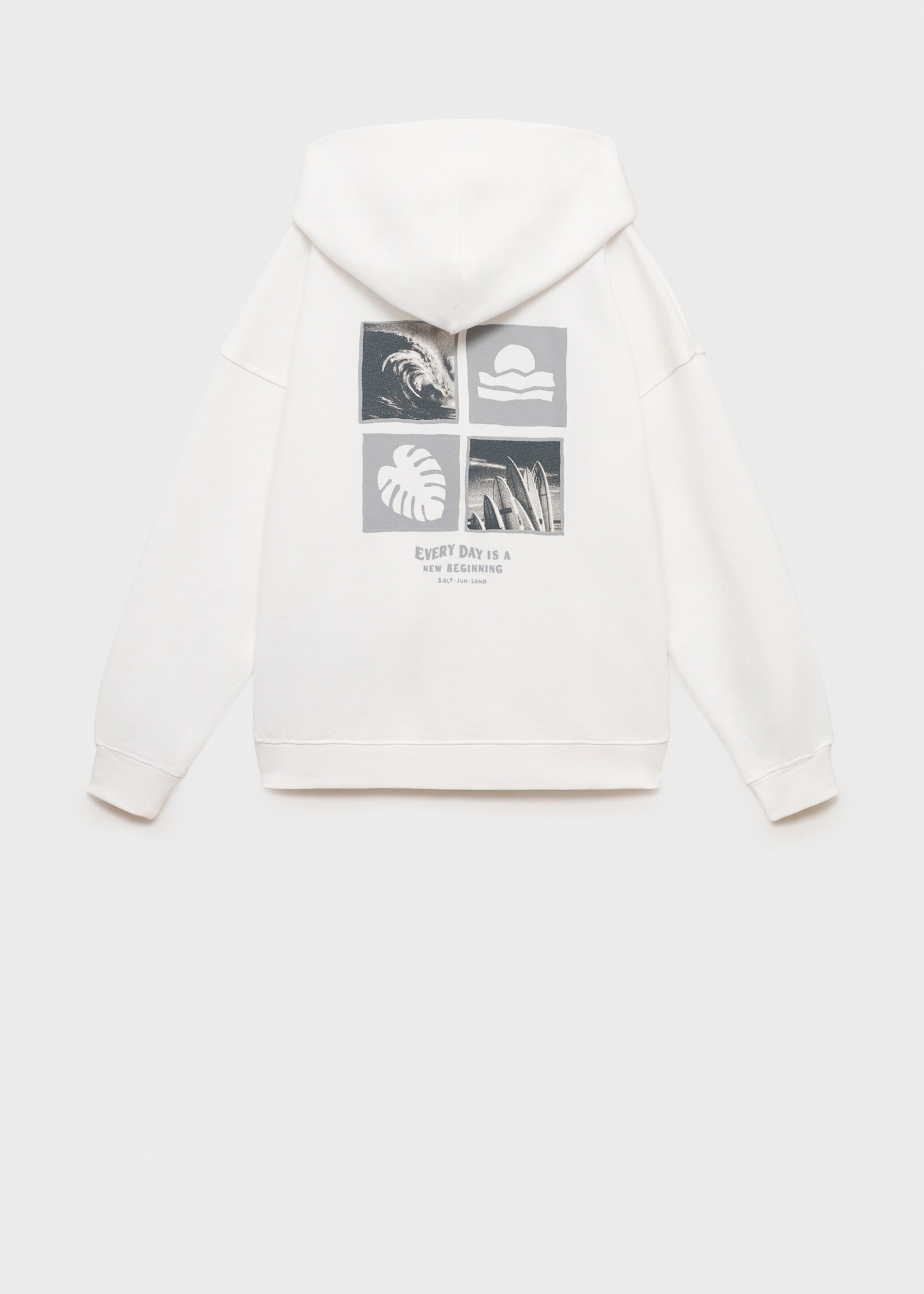 Sudadera algodón mensaje estampado - Reverso del artículo