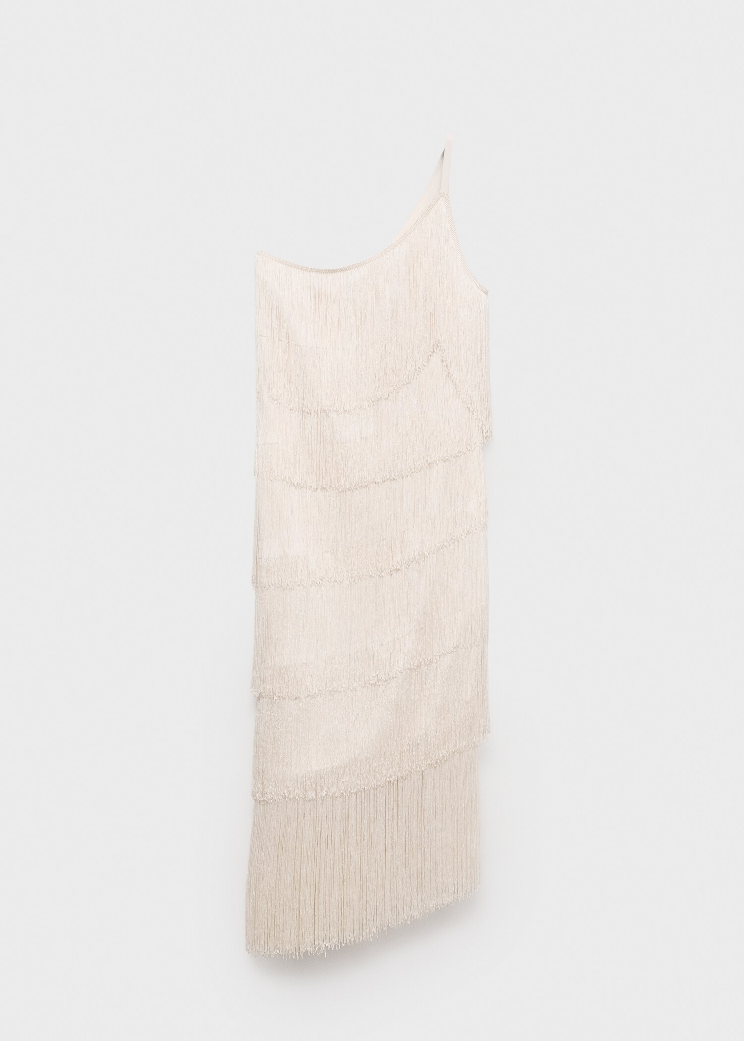 Asymmetrisches Midikleid mit Fransen - Artikel ohne Model