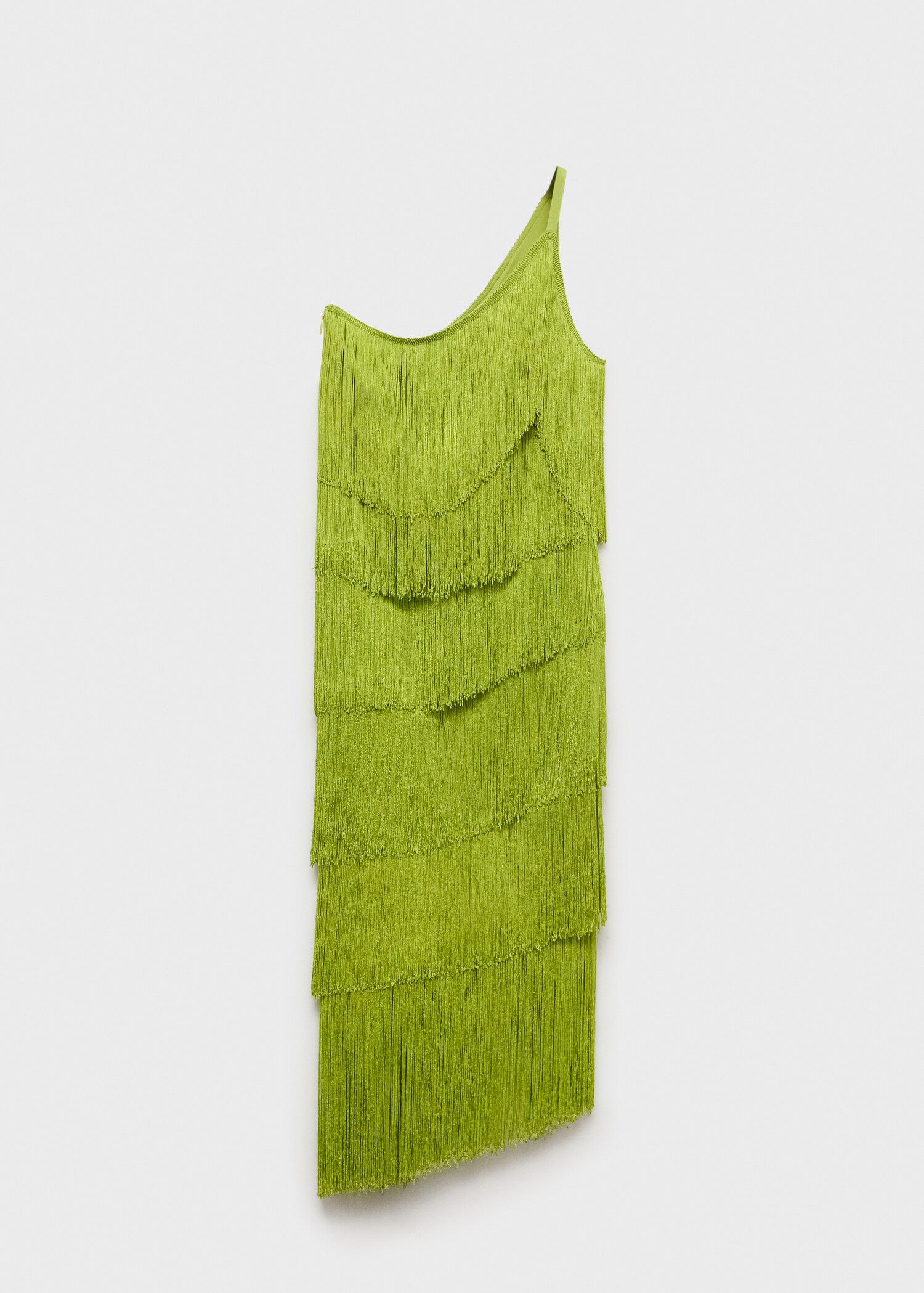 Asymmetrisches Midikleid mit Fransen - Artikel ohne Model
