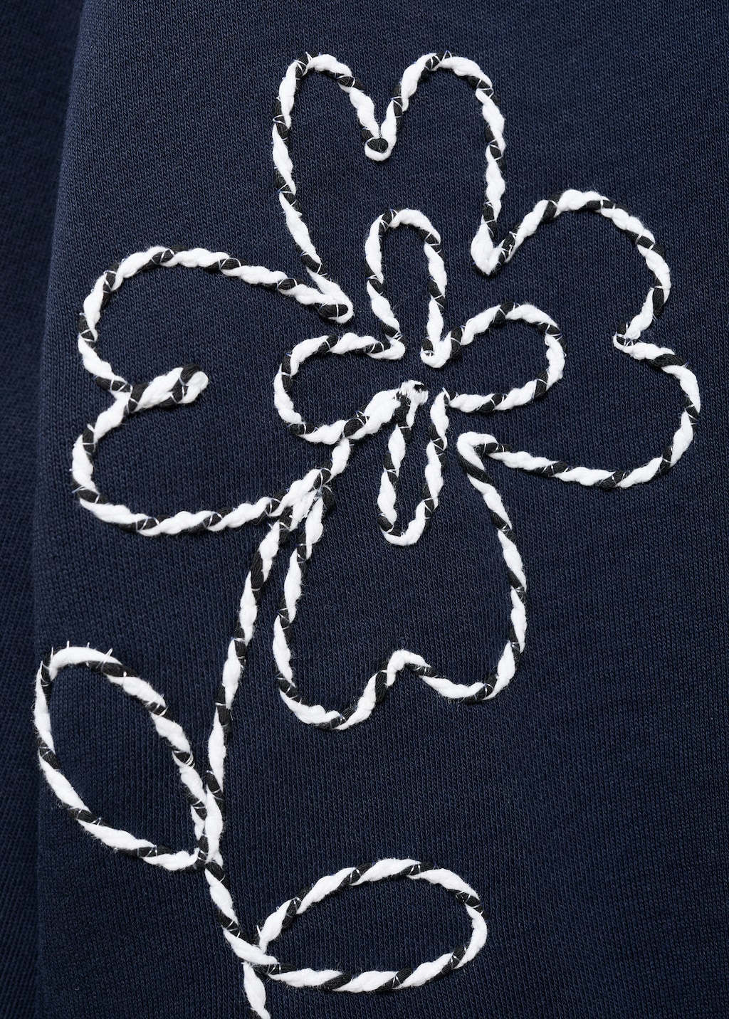 Embroidered floral cotton sweatshirt