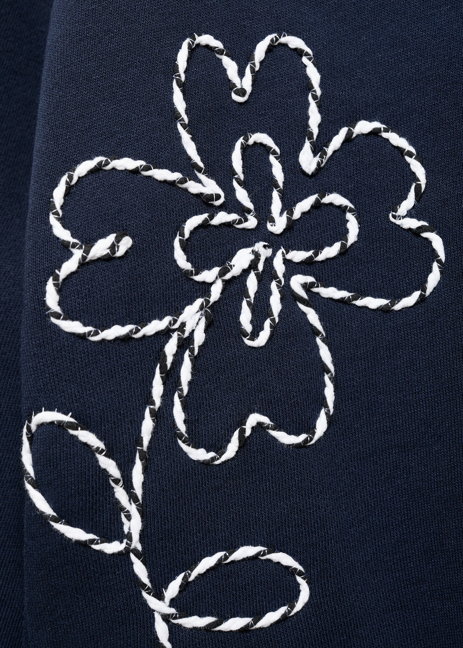 Sweatshirt bomull med broderade blommor - Detaljer om artikeln 8