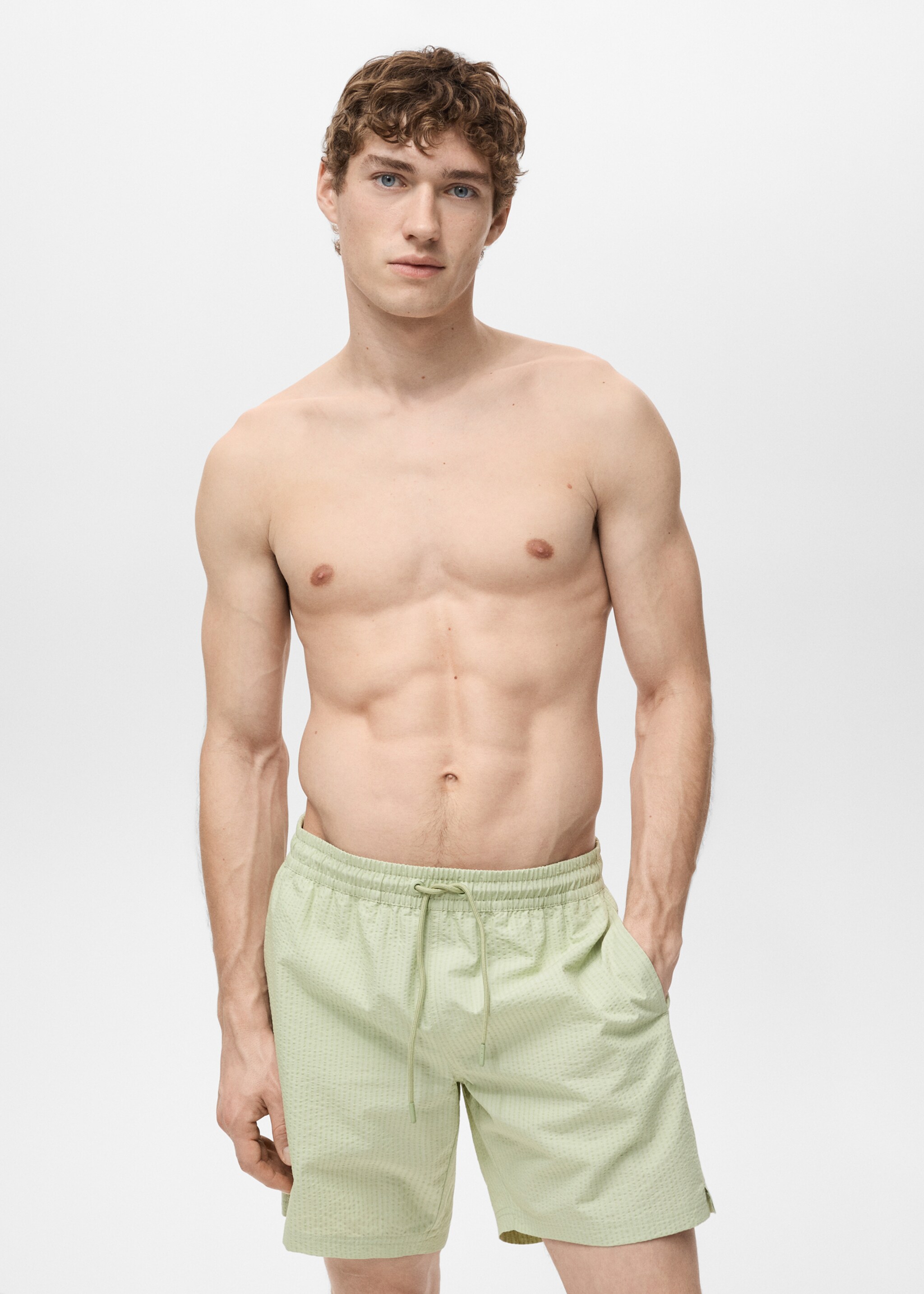 Maillot de bain effet seersucker - Plan moyen