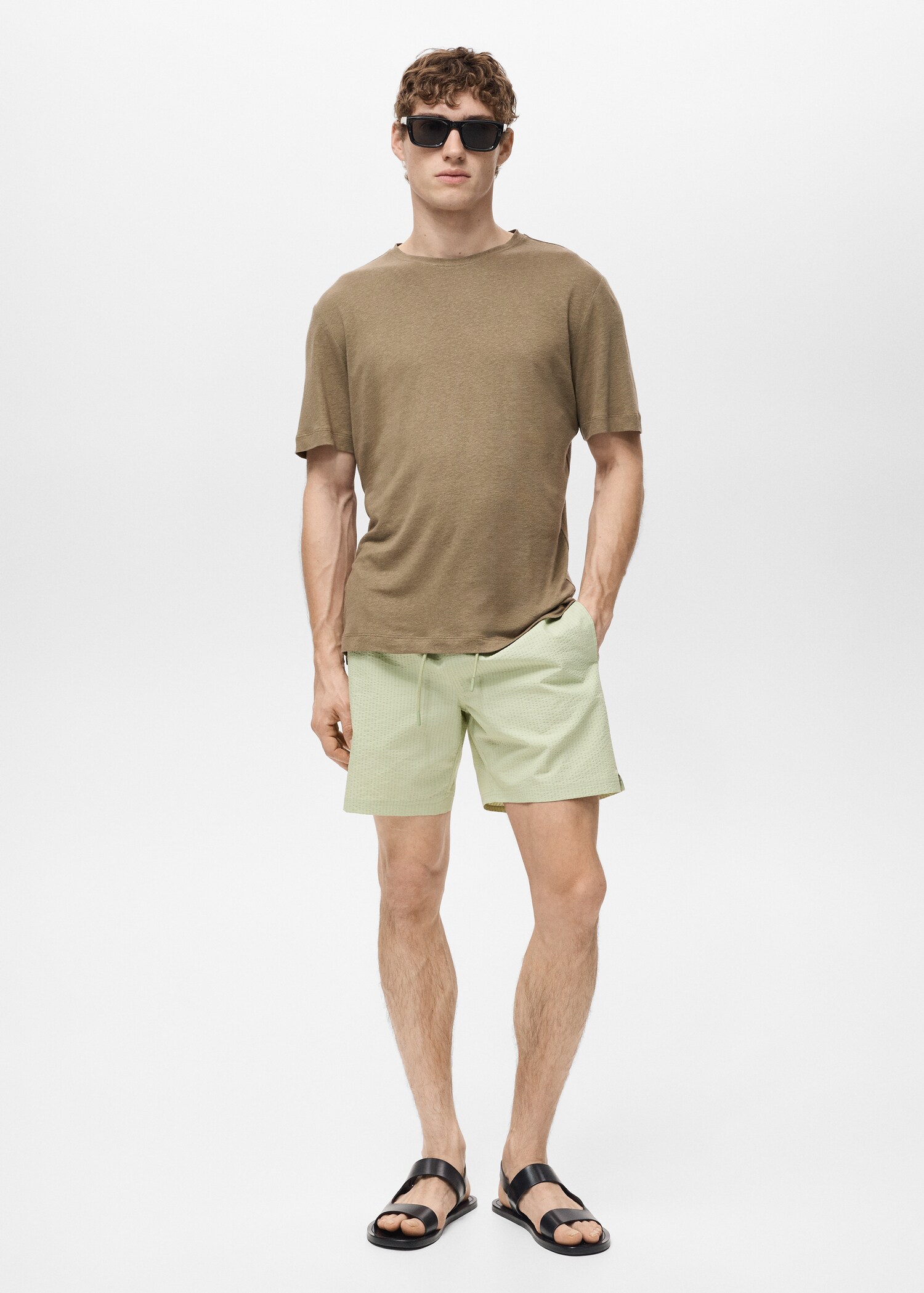 Seersucker swimming trunks - Details of the article 4