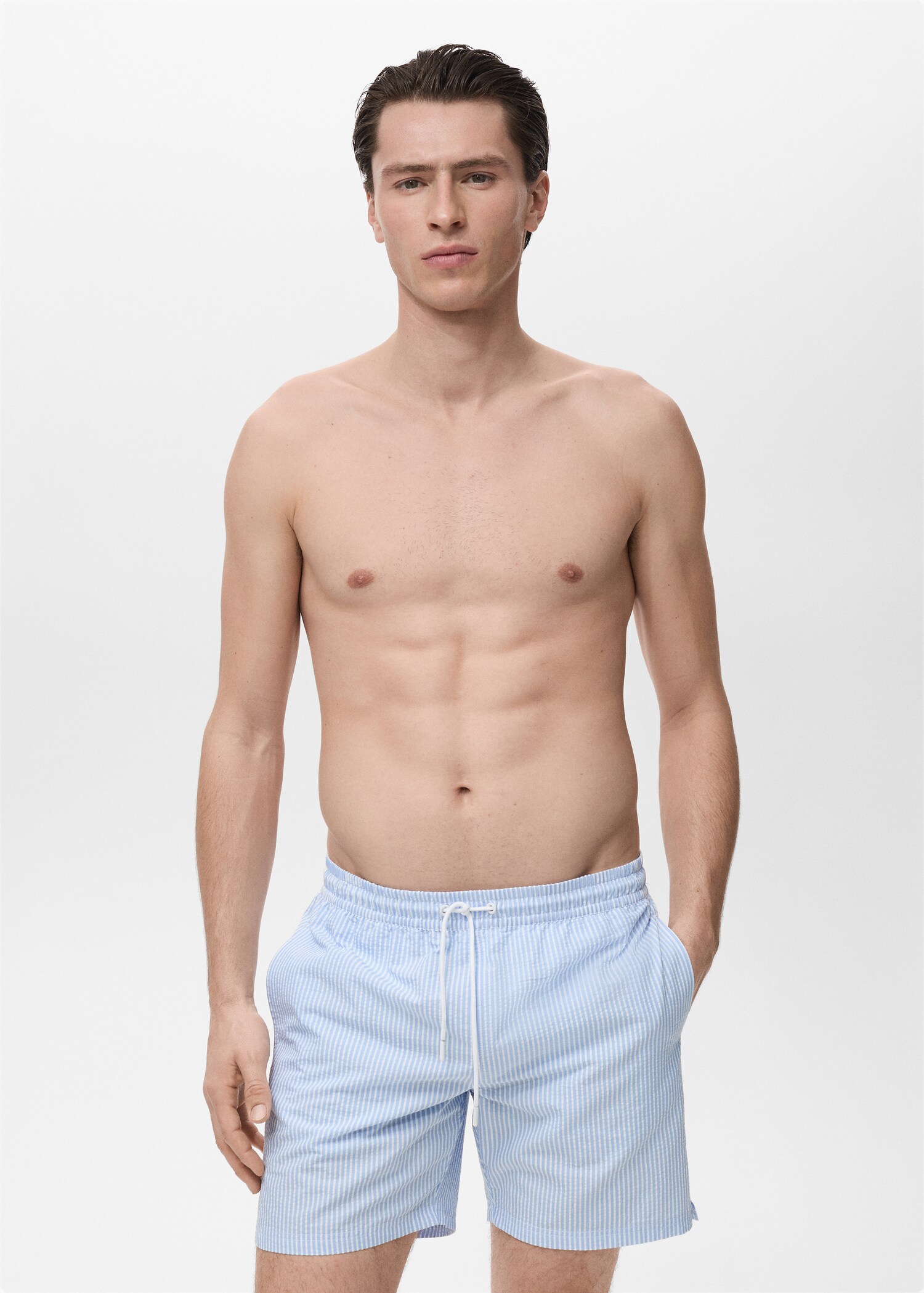 Seersucker swimming trunks - Medium plane