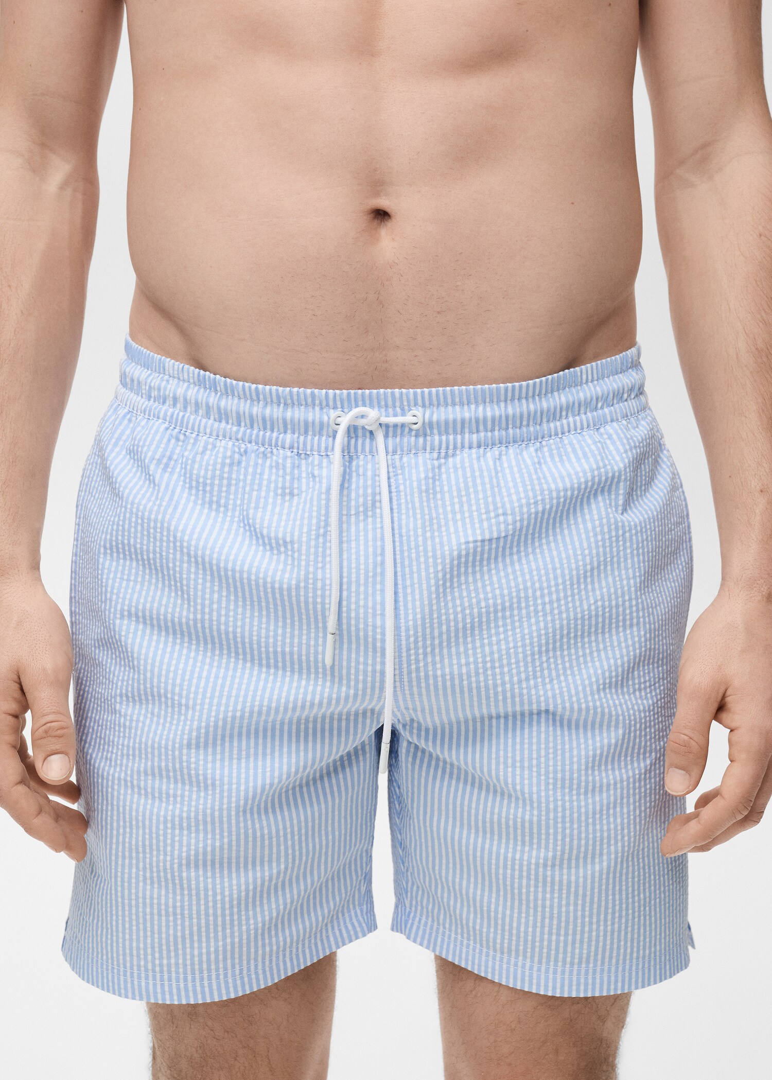 Seersucker swimming trunks - Details of the article 1