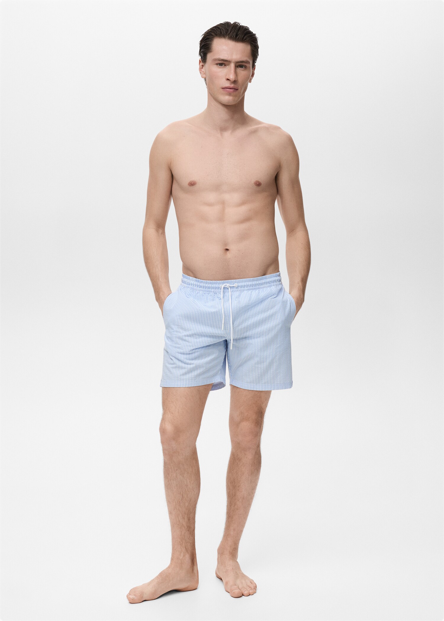 Seersucker swimming trunks - Details of the article 4