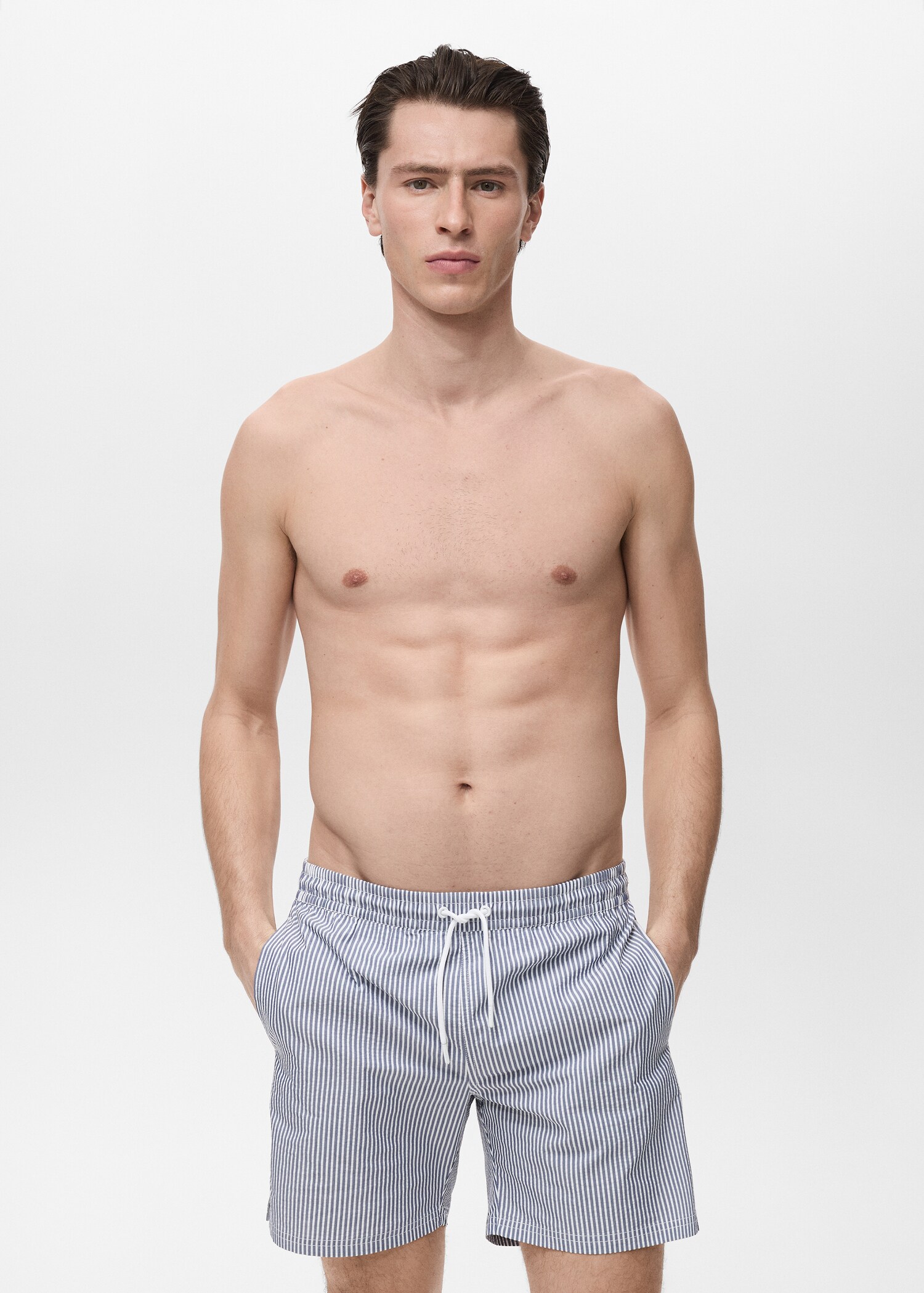 Seersucker swimming trunks - Medium plane