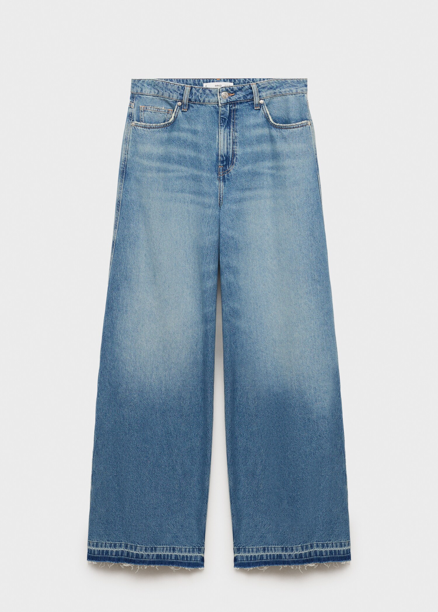 Wideleg low frayed hem jeans - Article without model