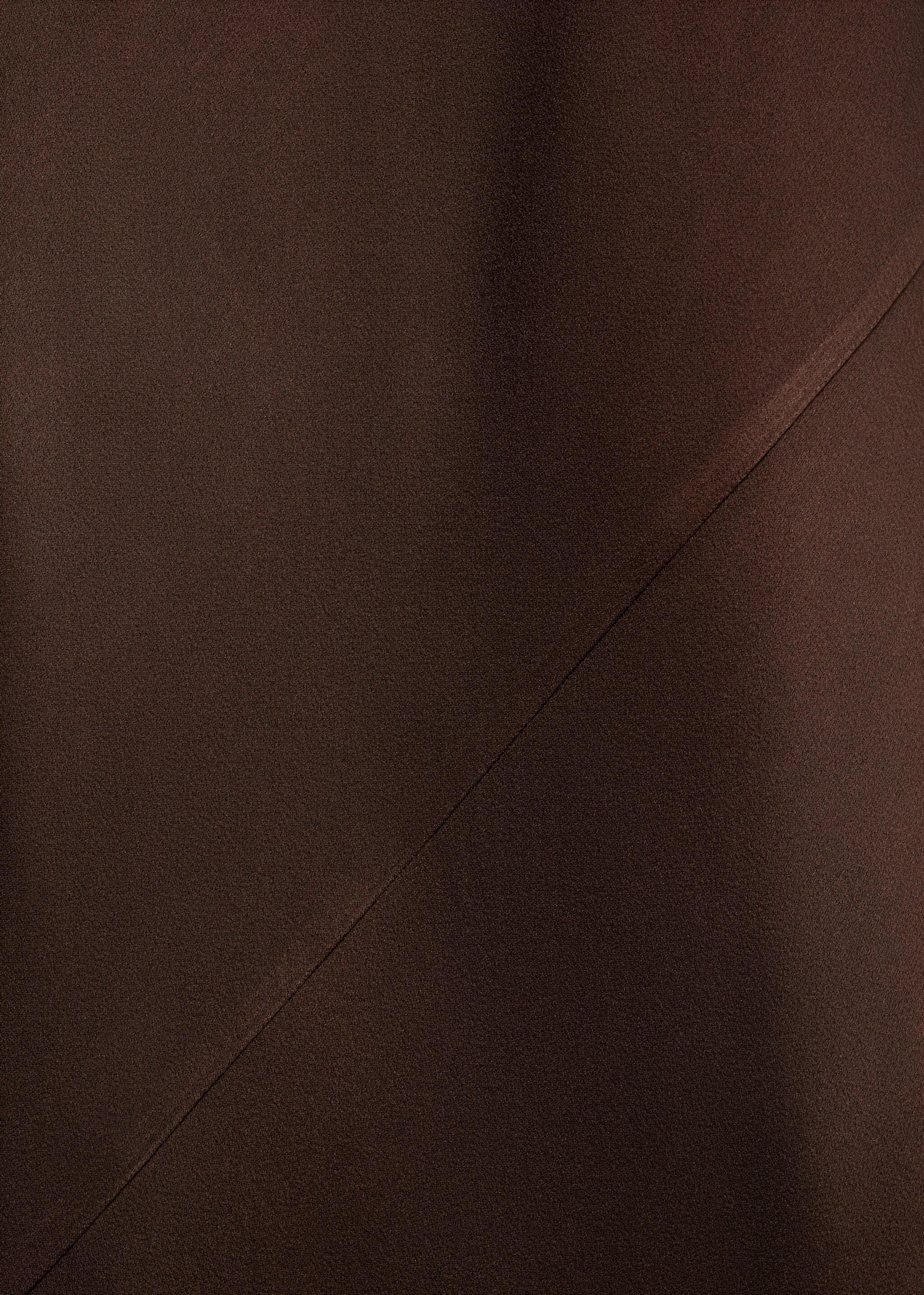 Asymmetrical bow-neck dress - Details of the article 0, Brown. Ref: 87035994-00.