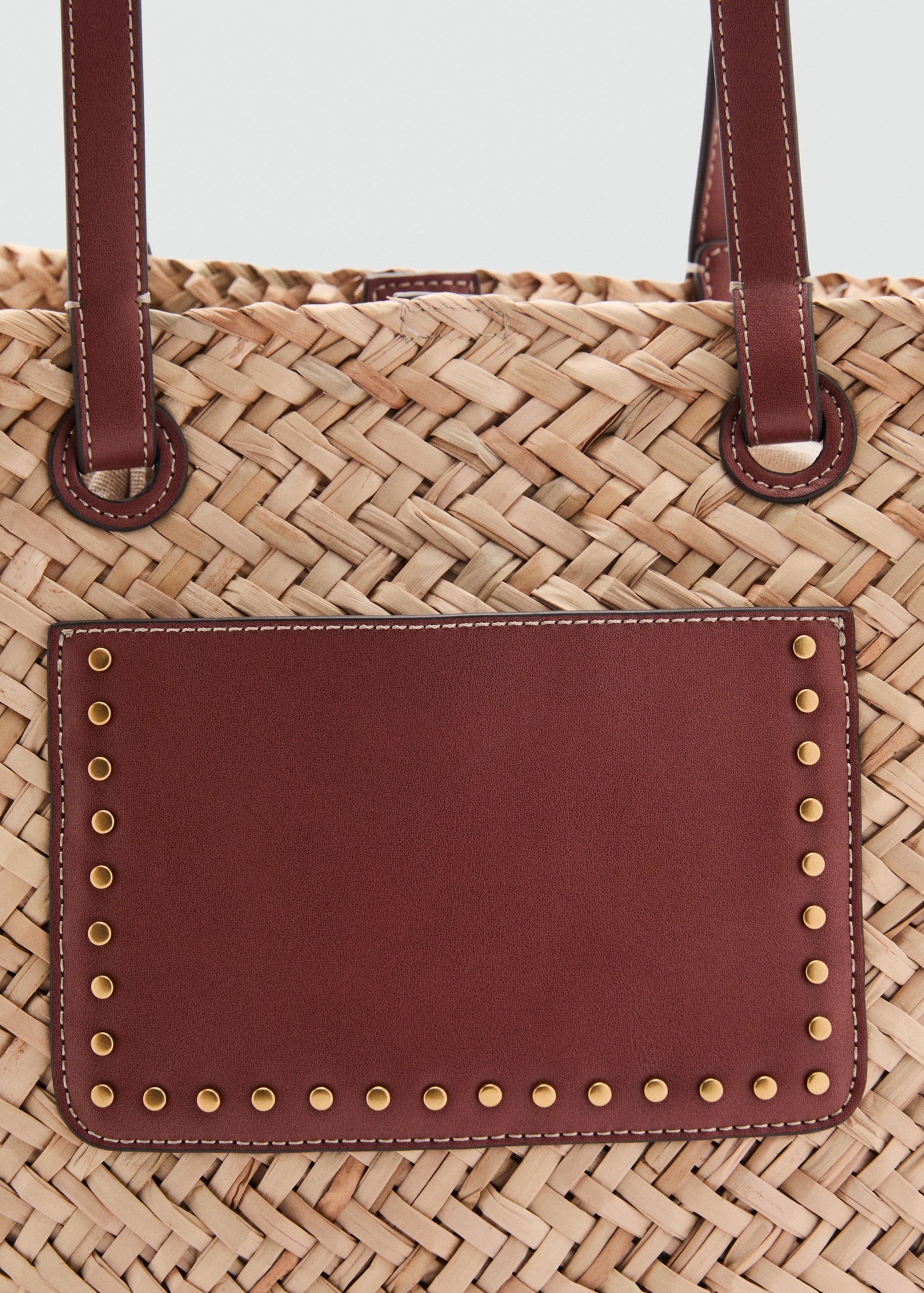 Large double-handle natural fiber basket - Details of the article 2