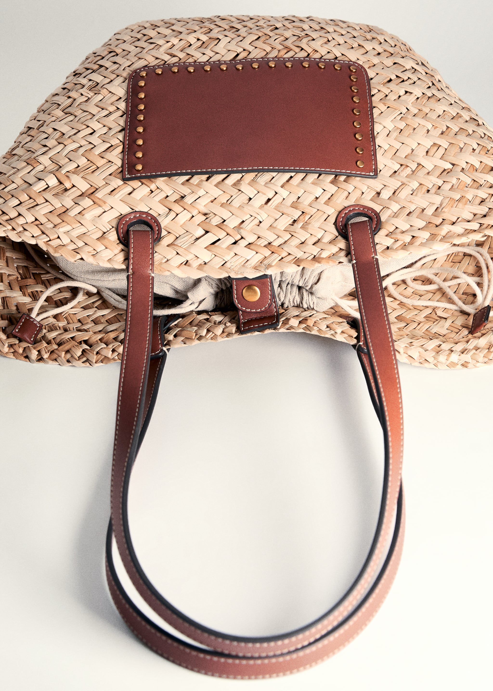 Large double-handle natural fiber basket - Details of the article 5