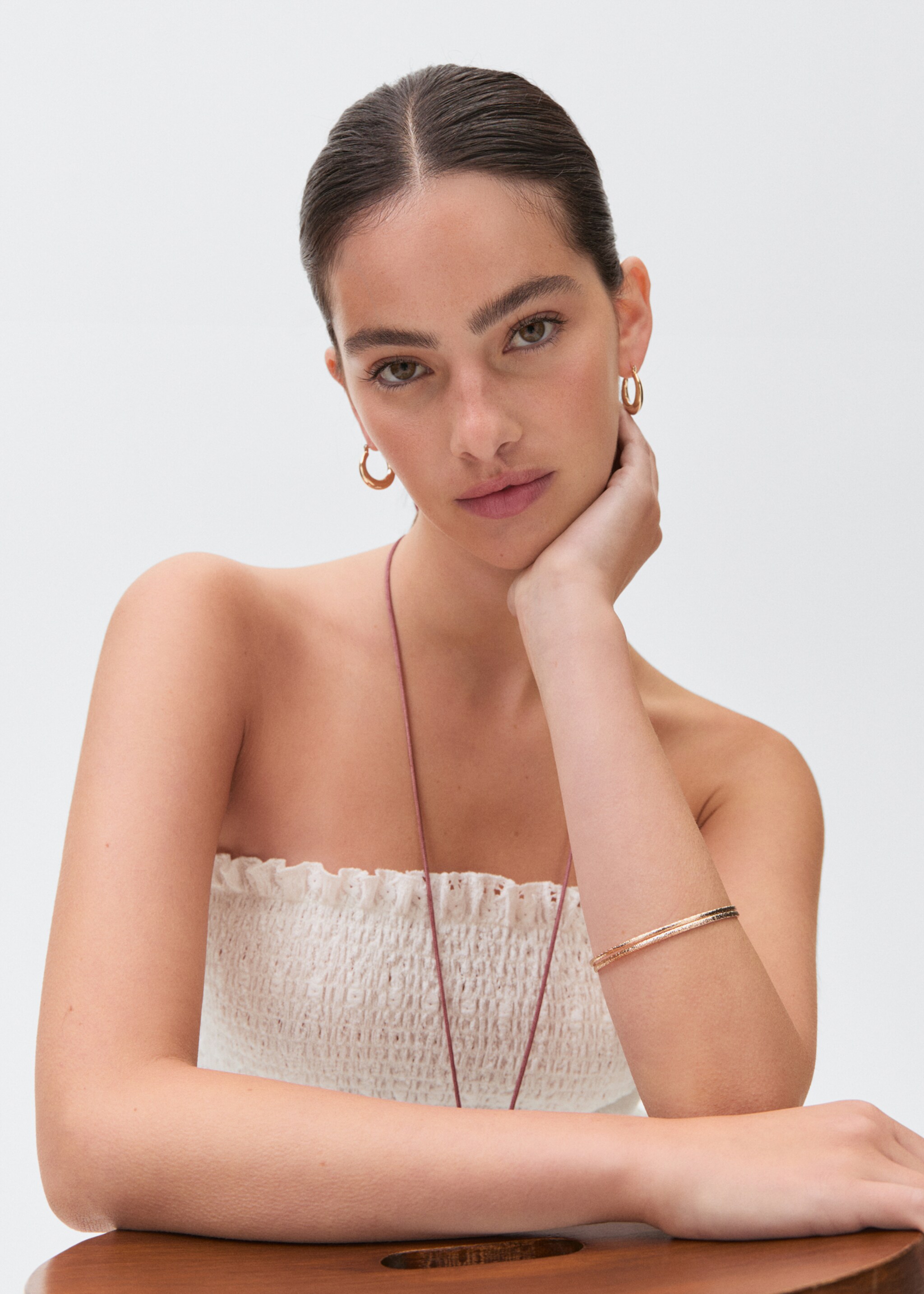 Ruched strapless top - Details of the article 1