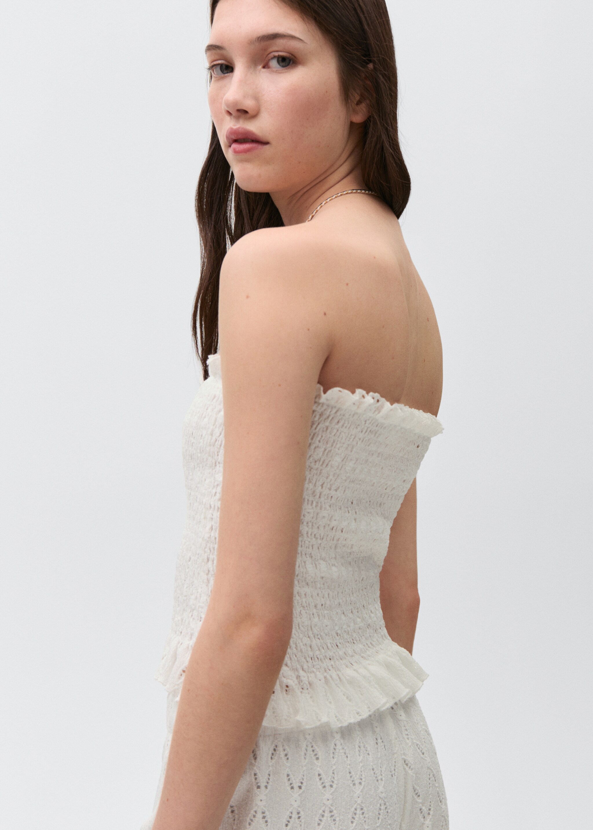 Ruched strapless top - Details of the article 2