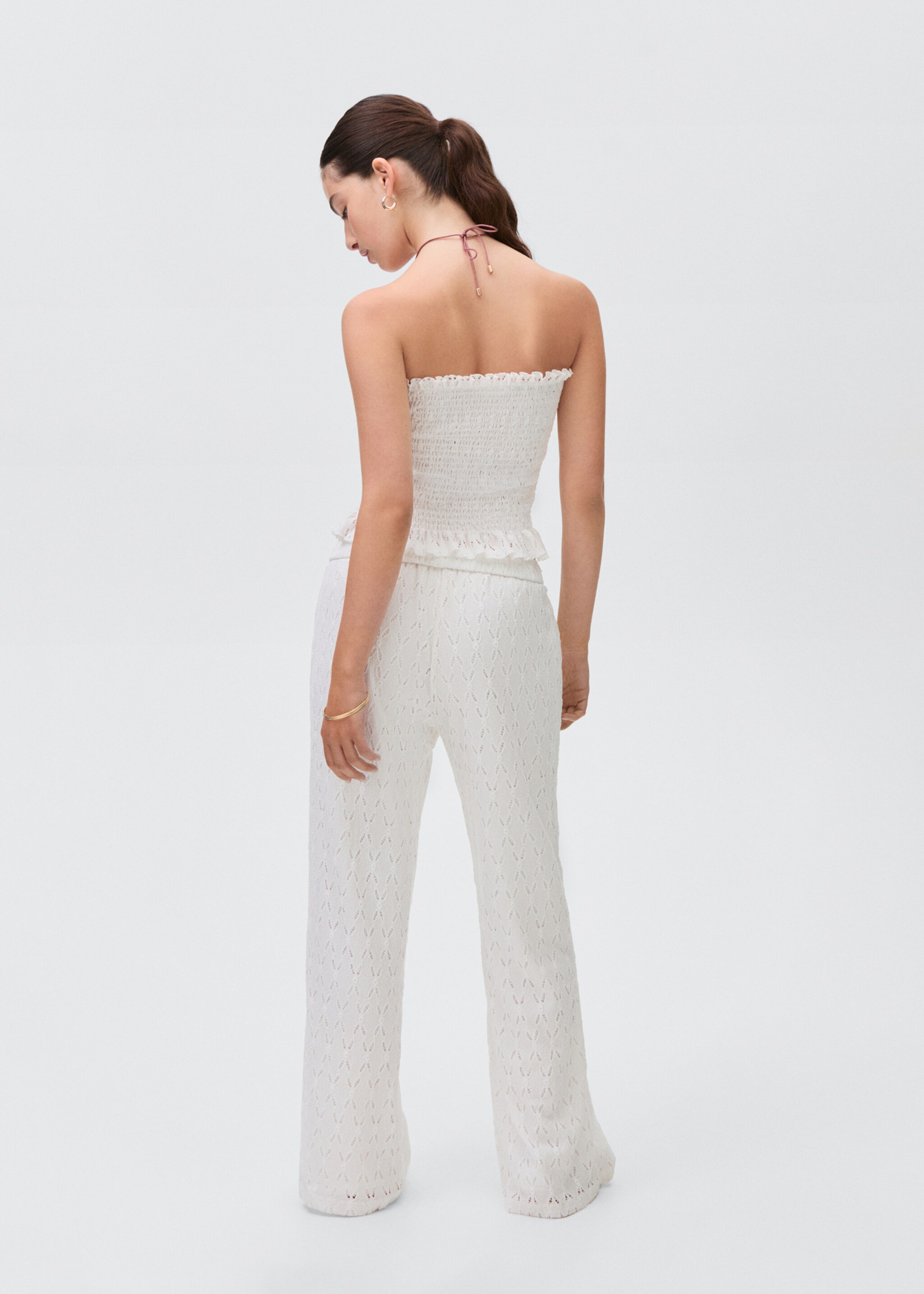 Ruched strapless top - Reverse of the article