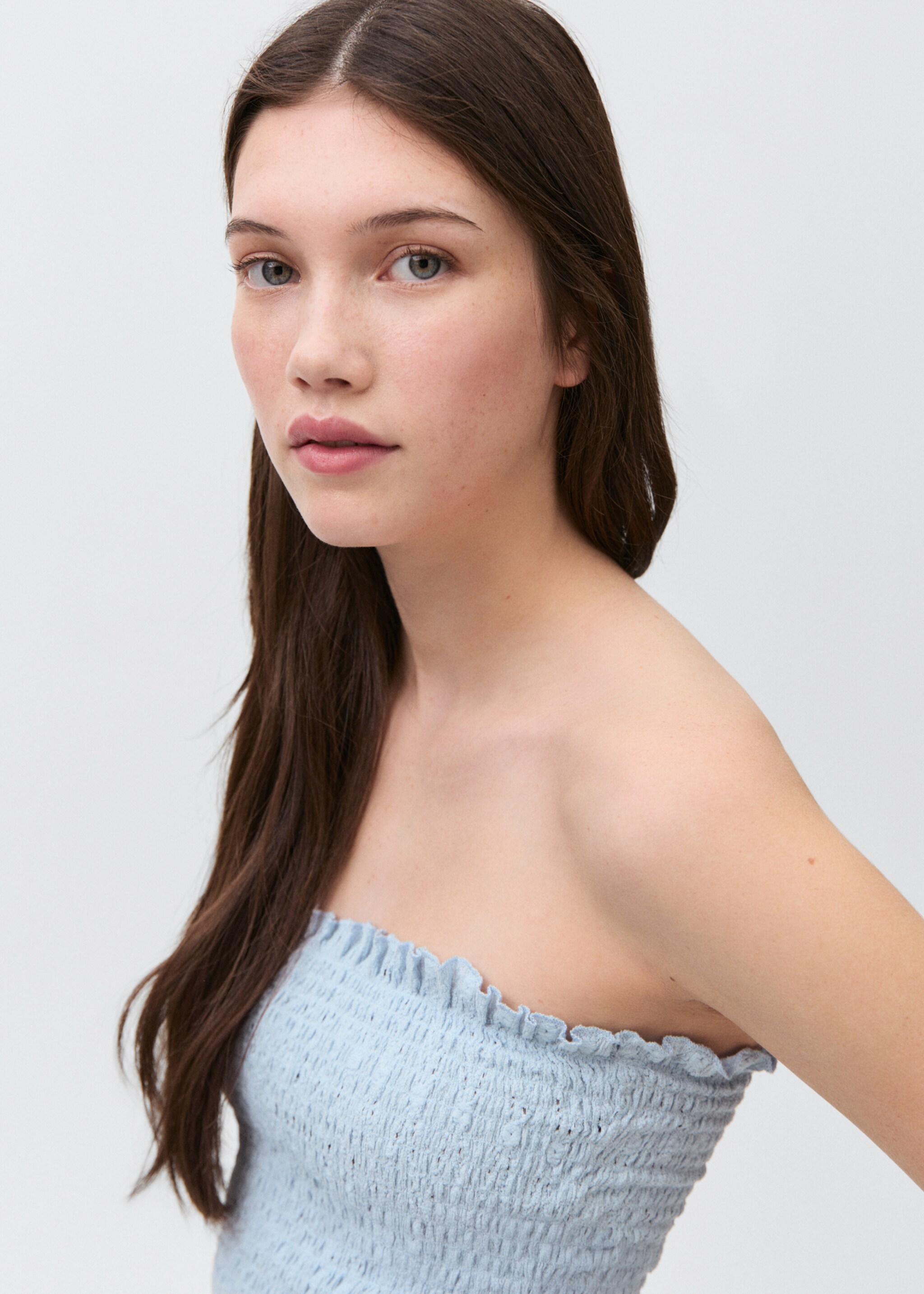 Ruched strapless top - Details of the article 1