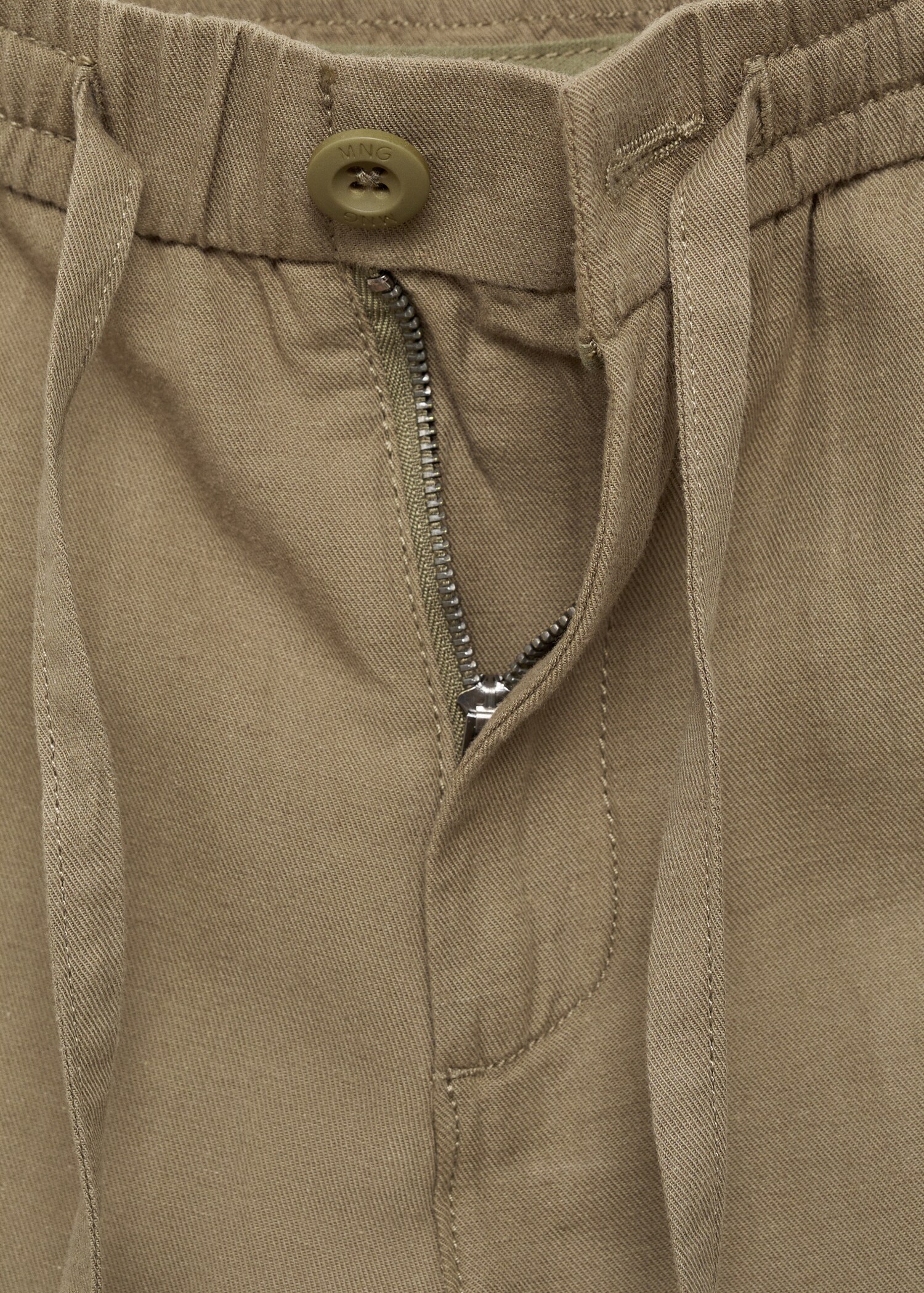 Cotton linen cargo shorts - Details of the article 0