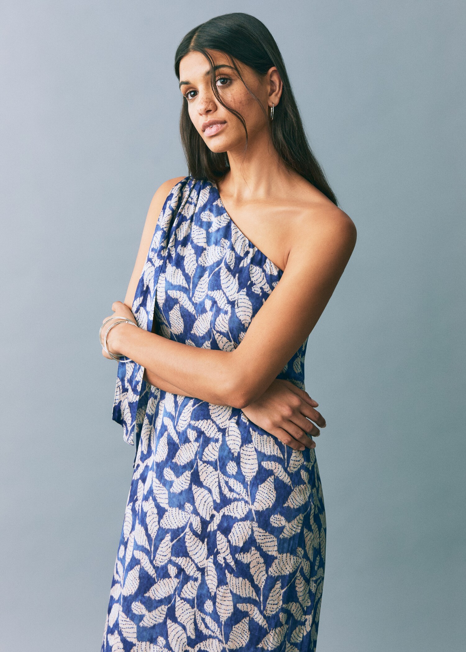 Robe asymétrique imprimée MANGO Niger