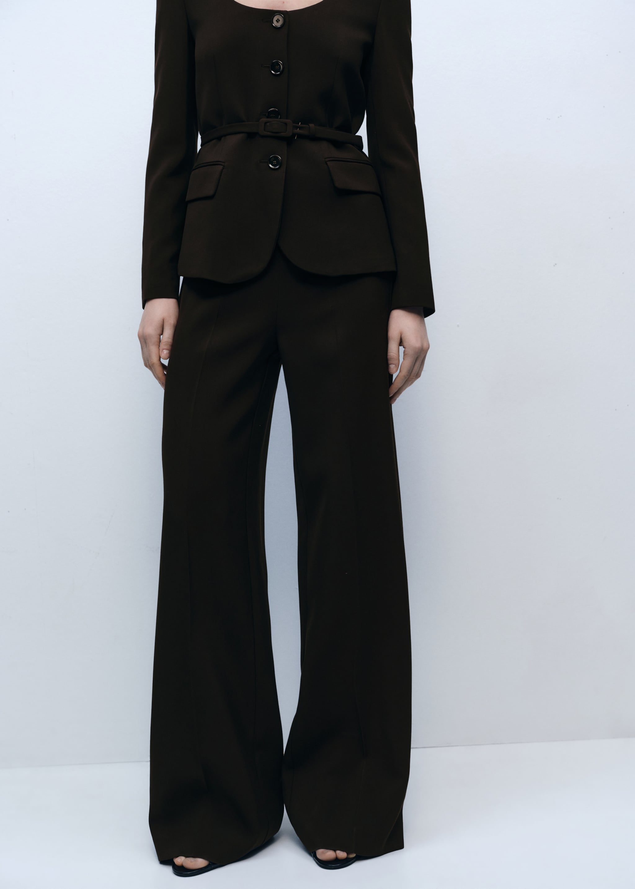 Straight suit trousers - Medium plane